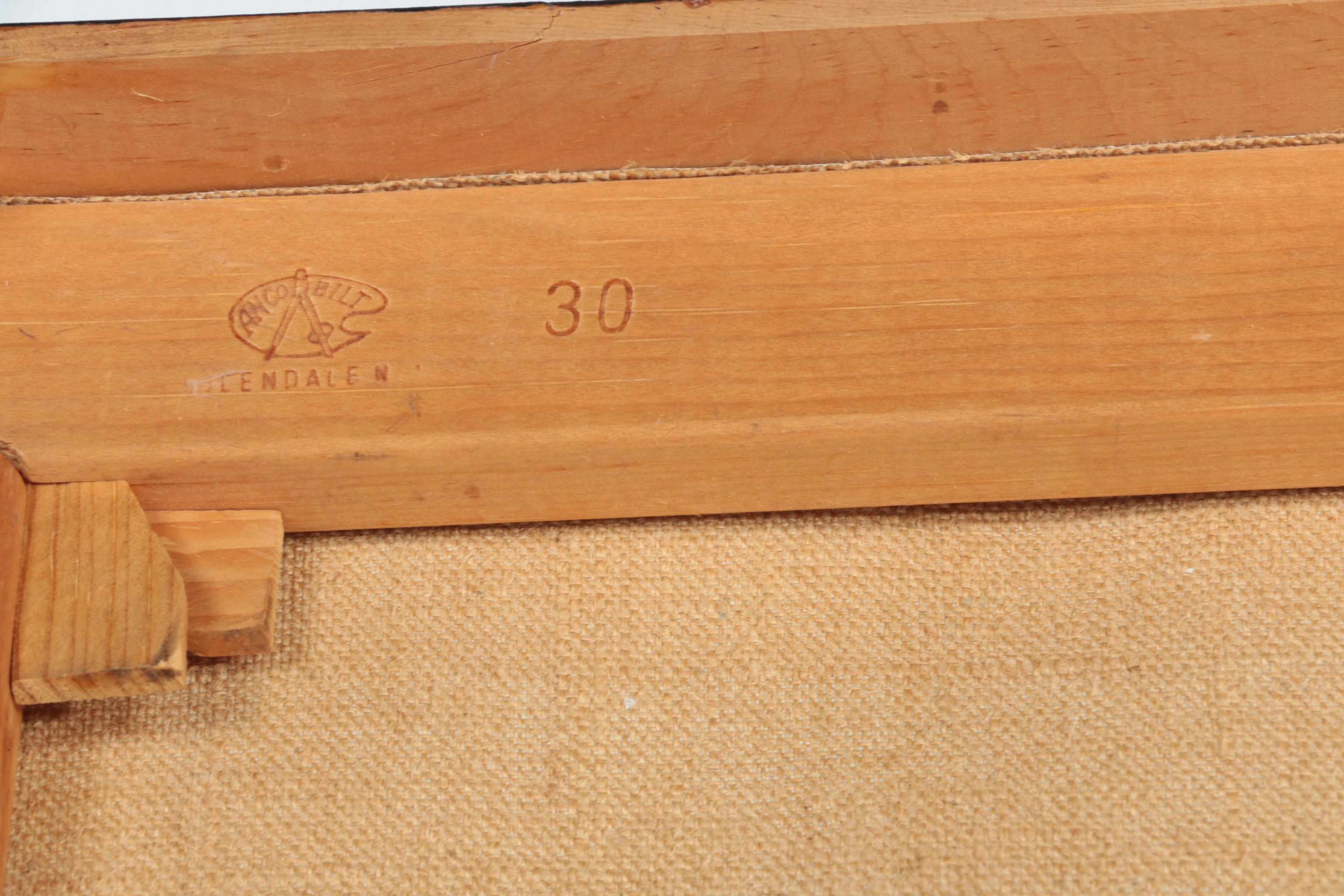 A. Scott 1967 Oil on Burlap "Domino 11"