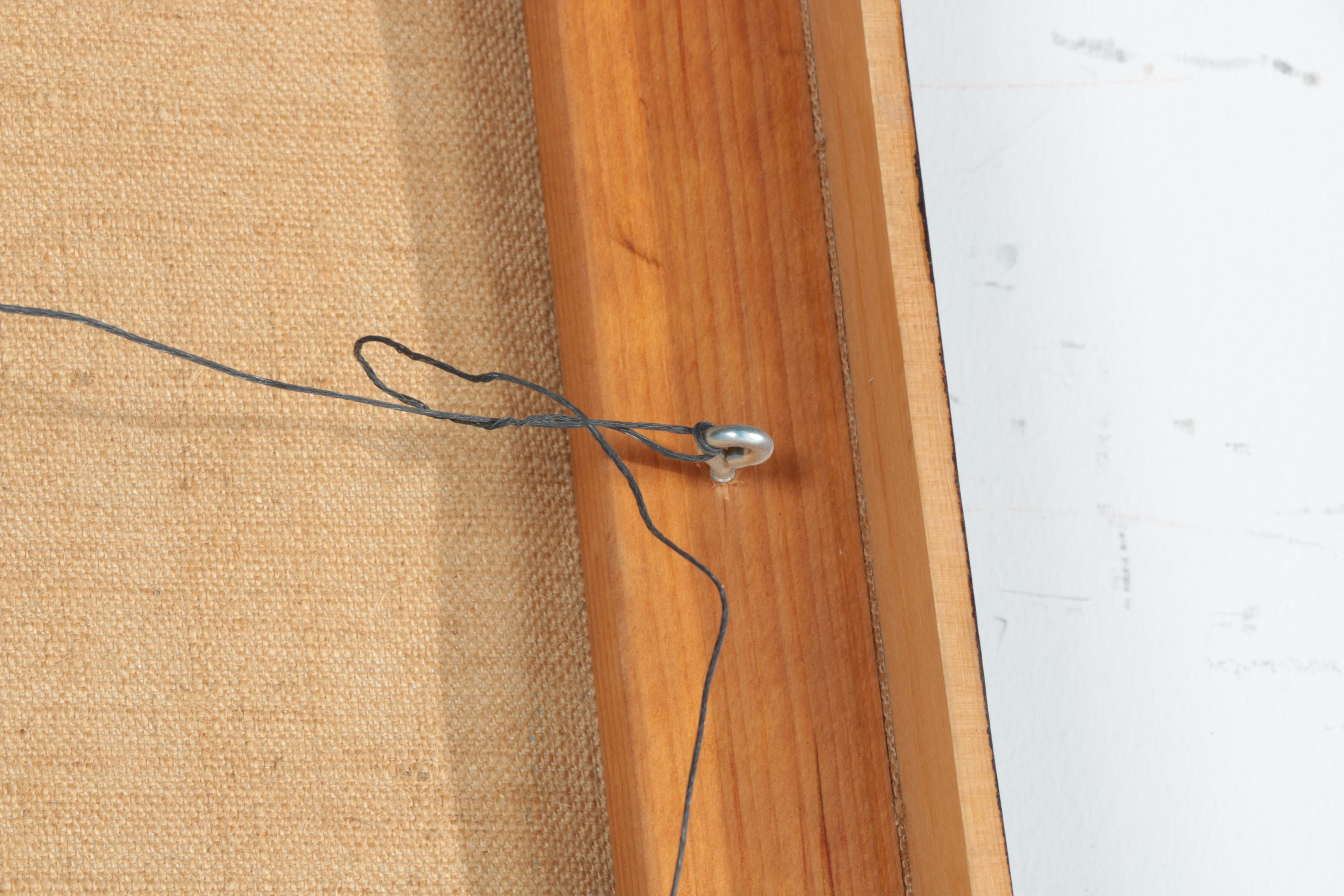 A. Scott 1967 Oil on Burlap "Domino 11"