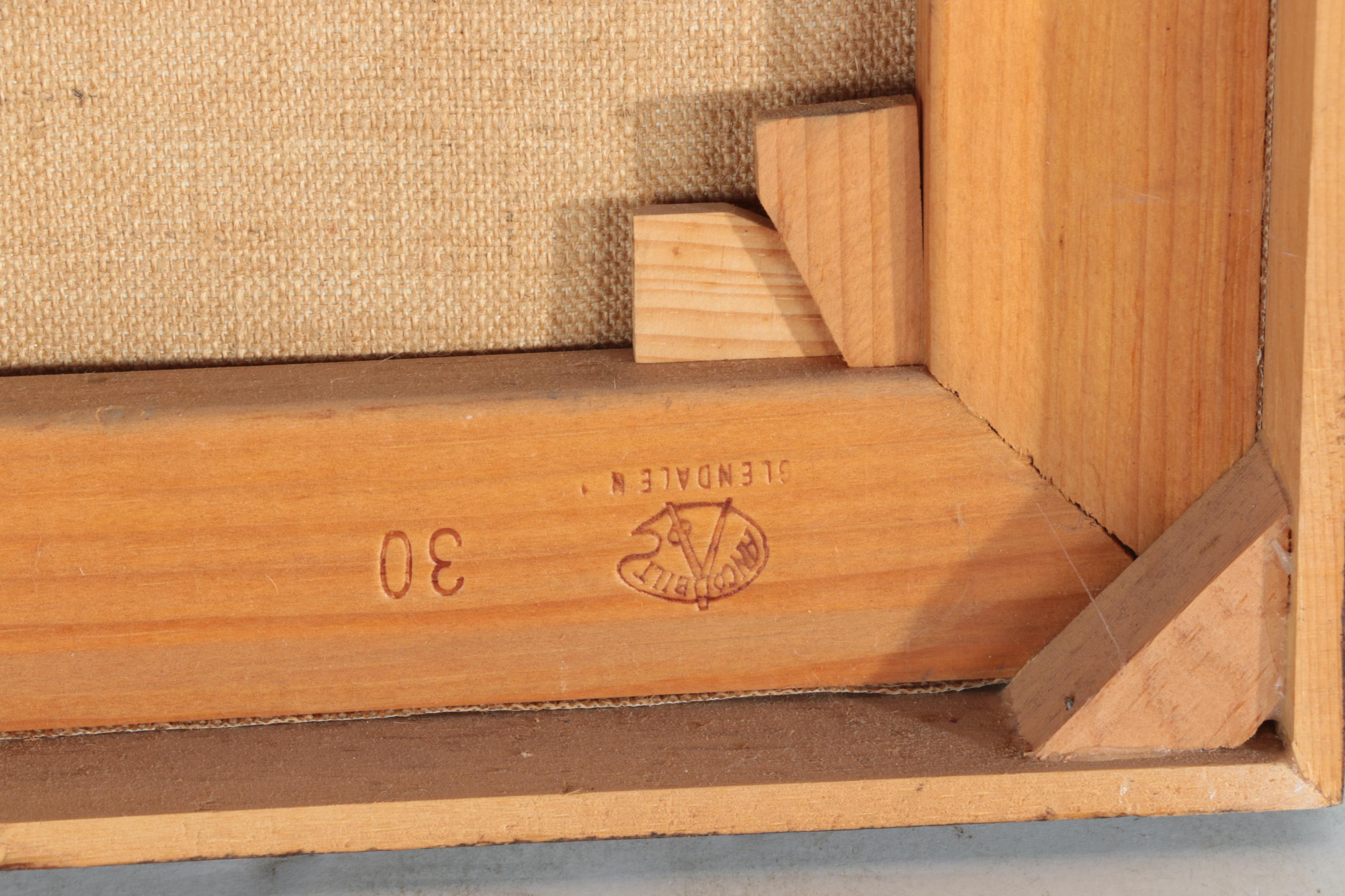 A. Scott 1967 Oil on Burlap "Domino 11"