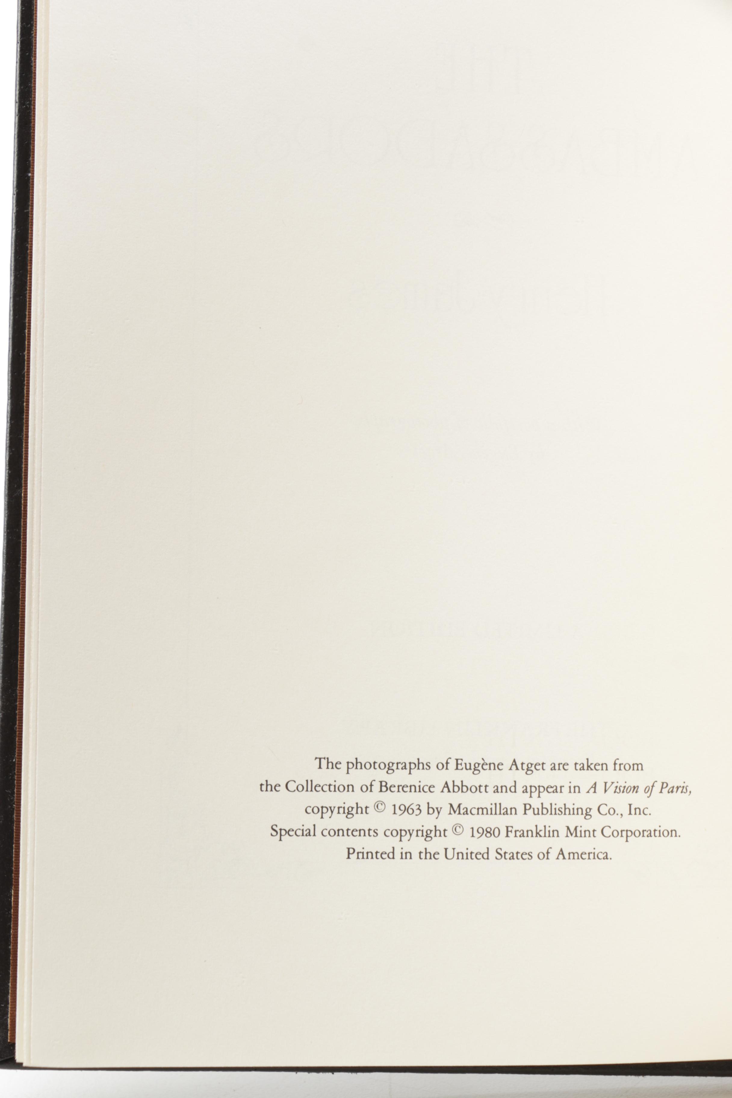Franklin Library "100 Greatest Books of All Time" Books Including Henry James