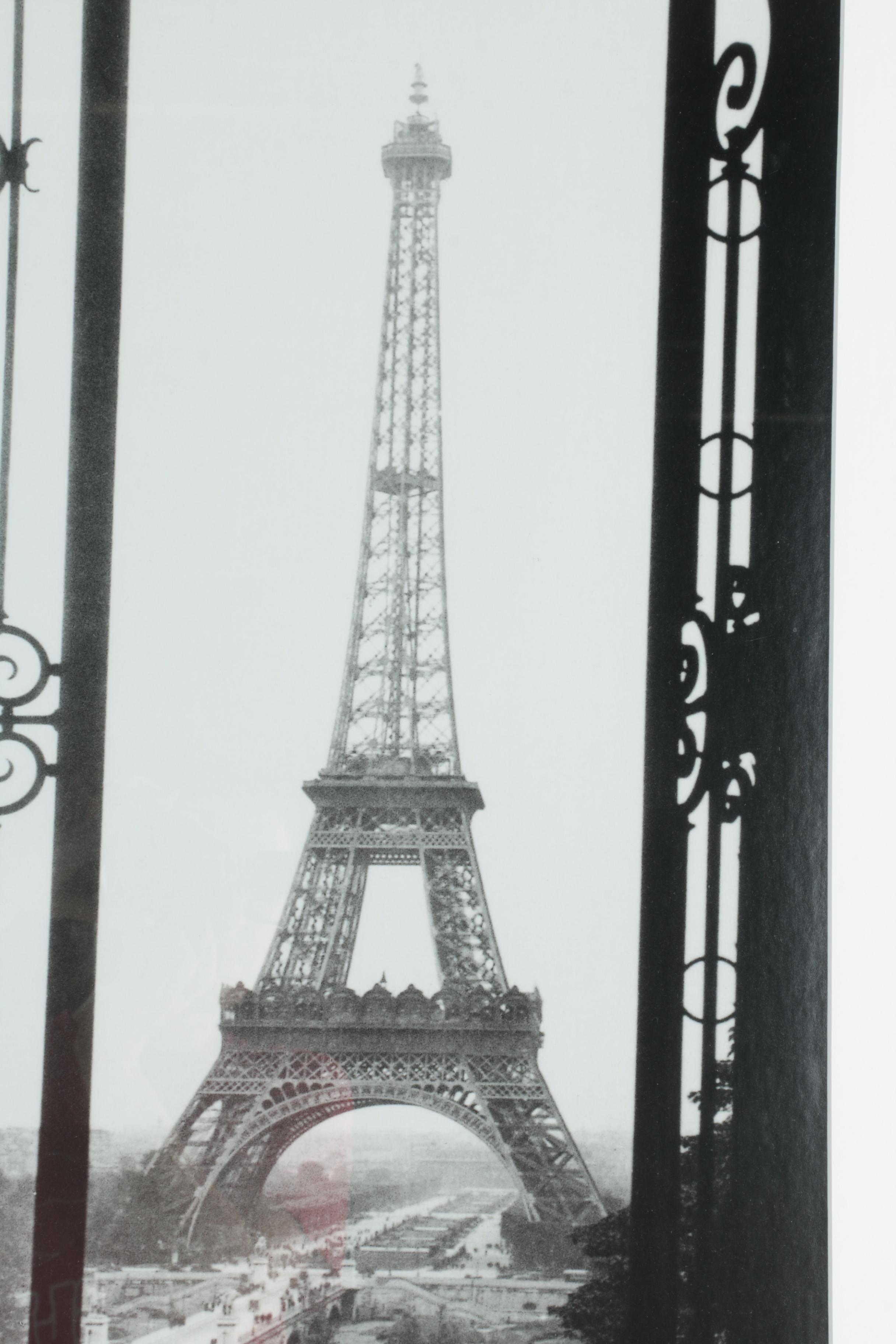 Offset Lithograph After 1925 Photograph of the Eiffel Tower "Views of Paris"