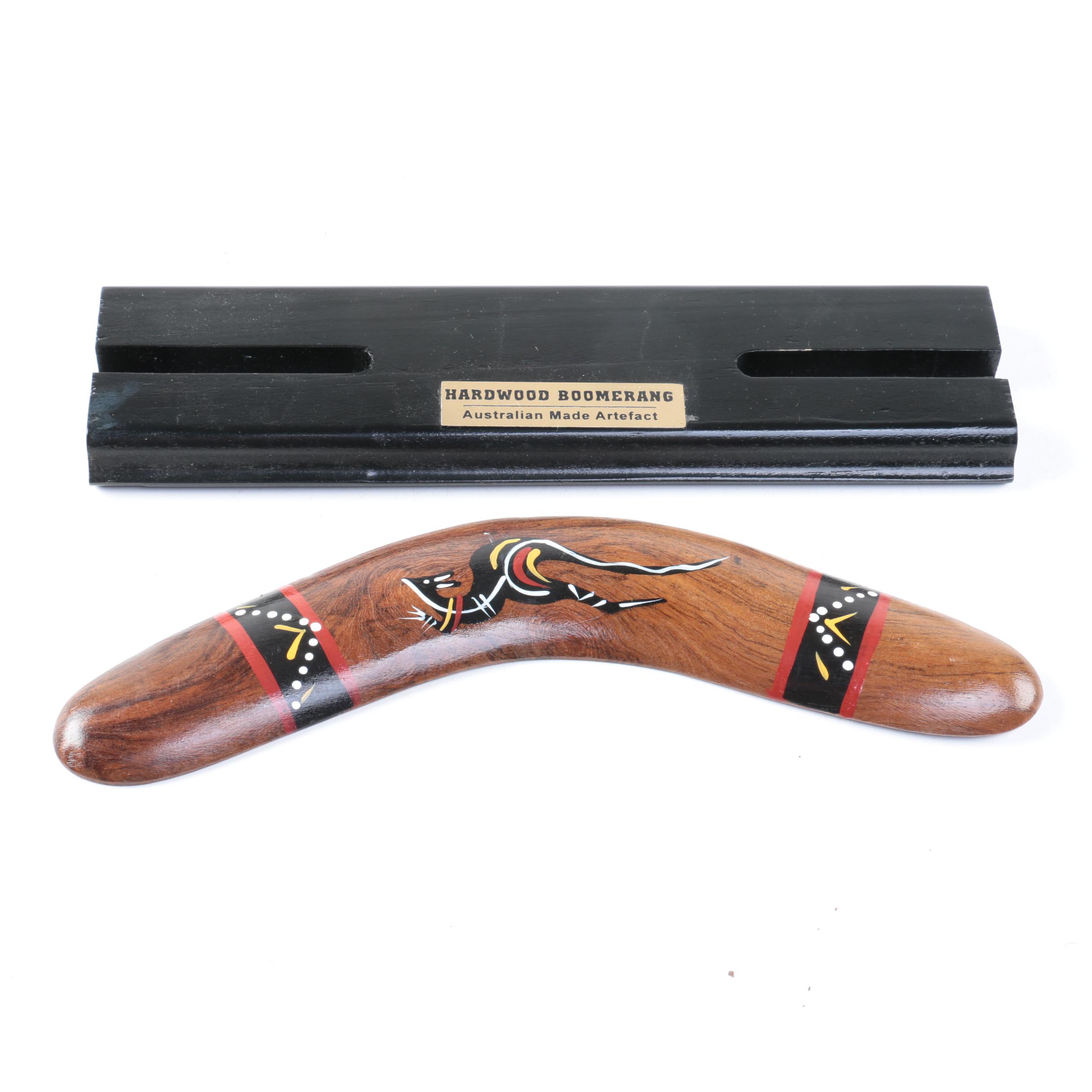 Austrialian Boomerang on Display Base