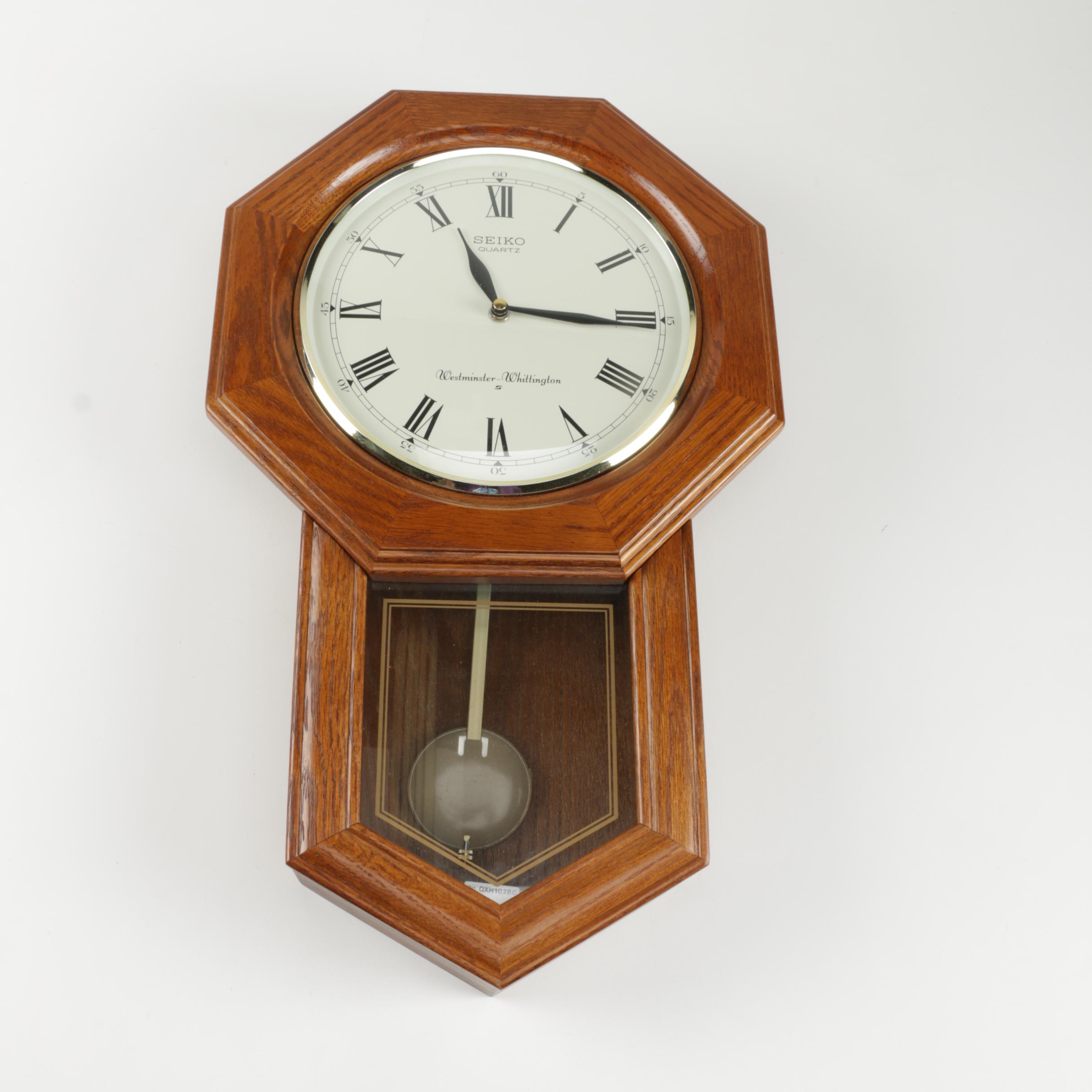 Wooden Framed Pendulum Wall Clock