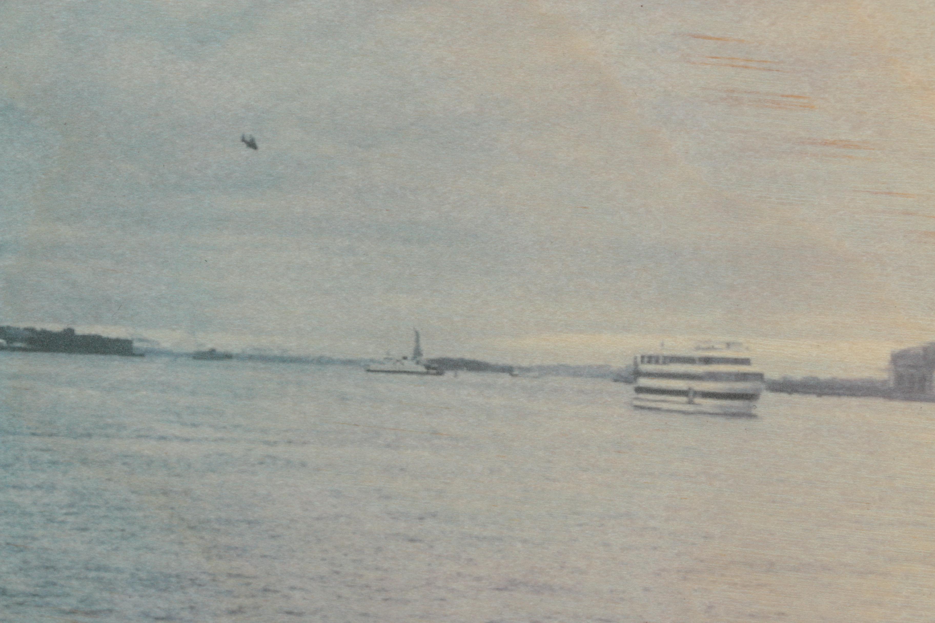 Giclee Print on Wood Panel of Manhattan Skyline