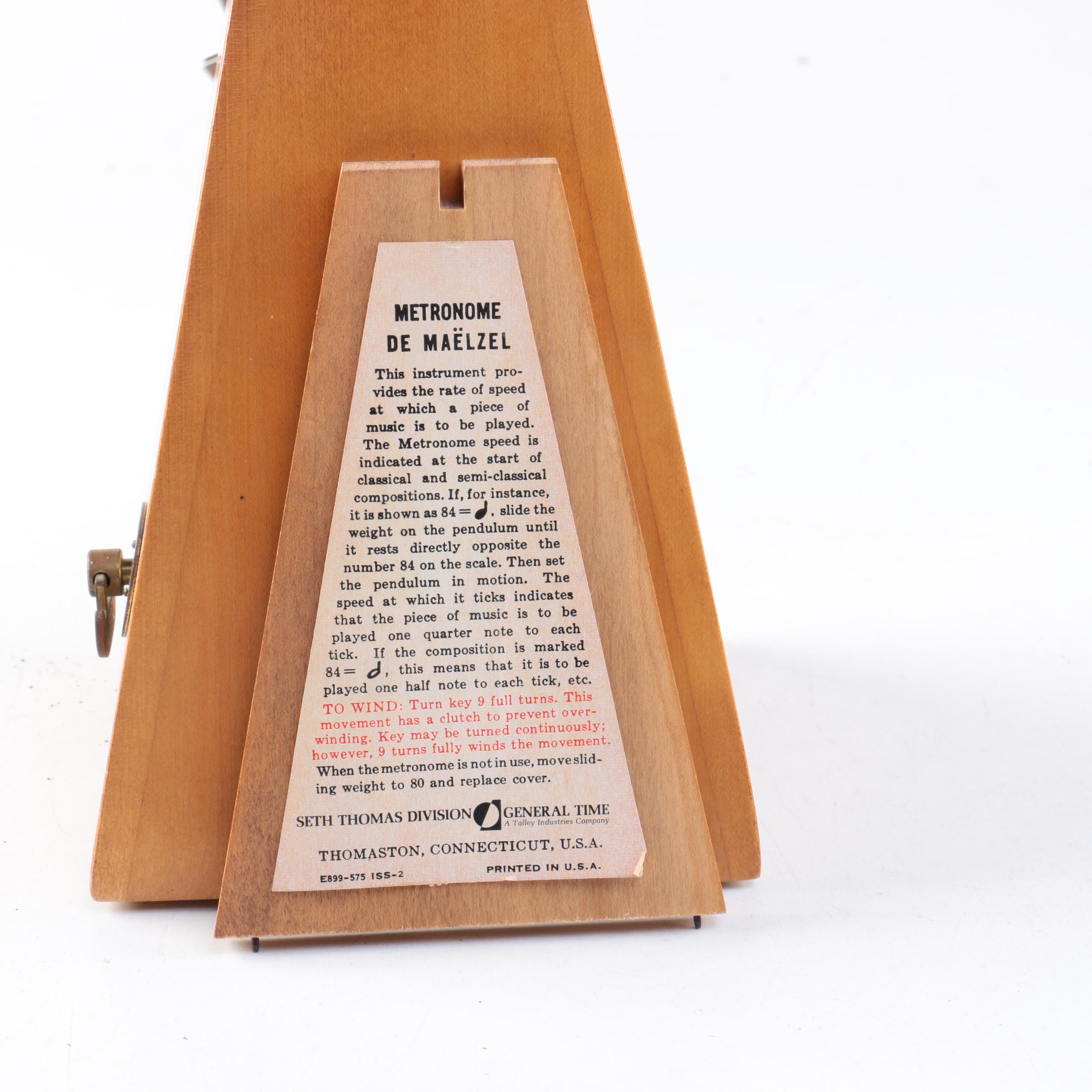 Vintage Seth Thomas #10 Metronome