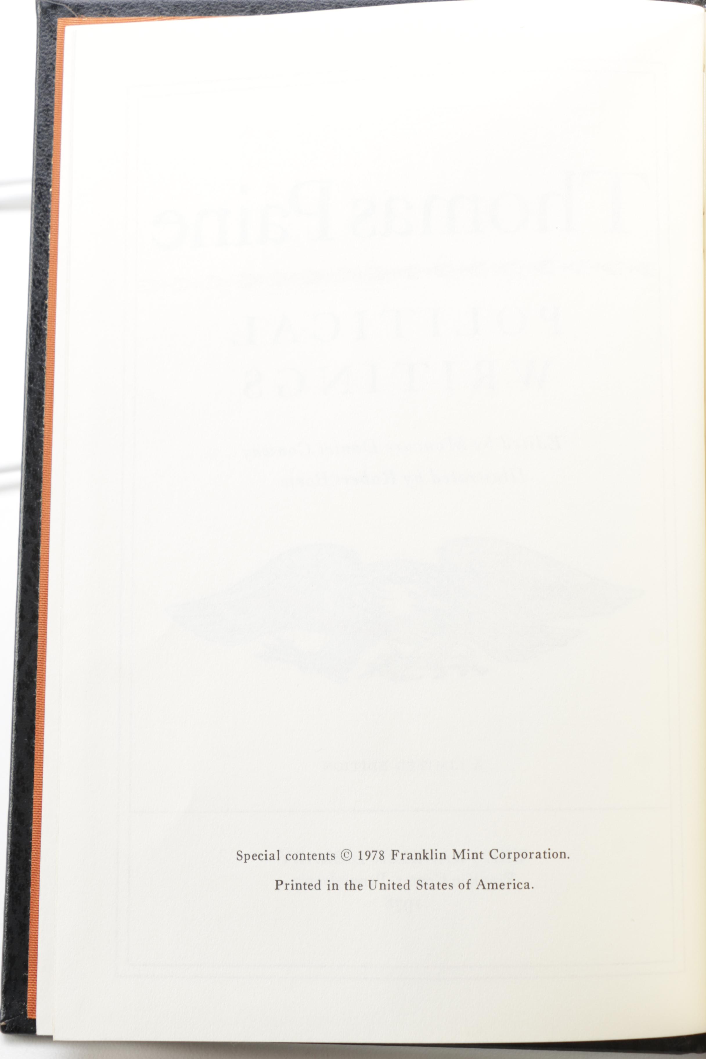 Franklin Library "100 Greatest Books of All Time" American Political Writings