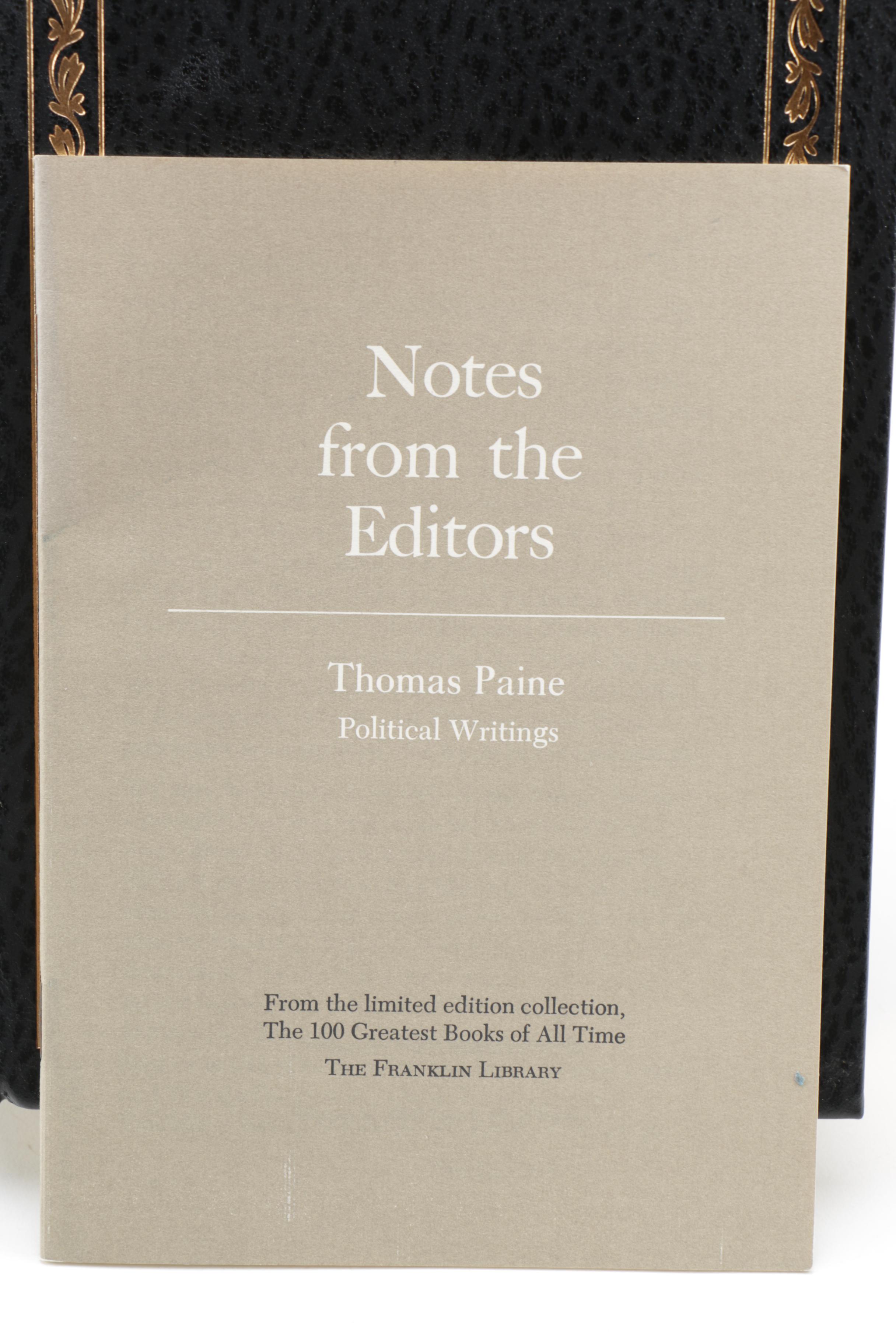 Franklin Library "100 Greatest Books of All Time" American Political Writings