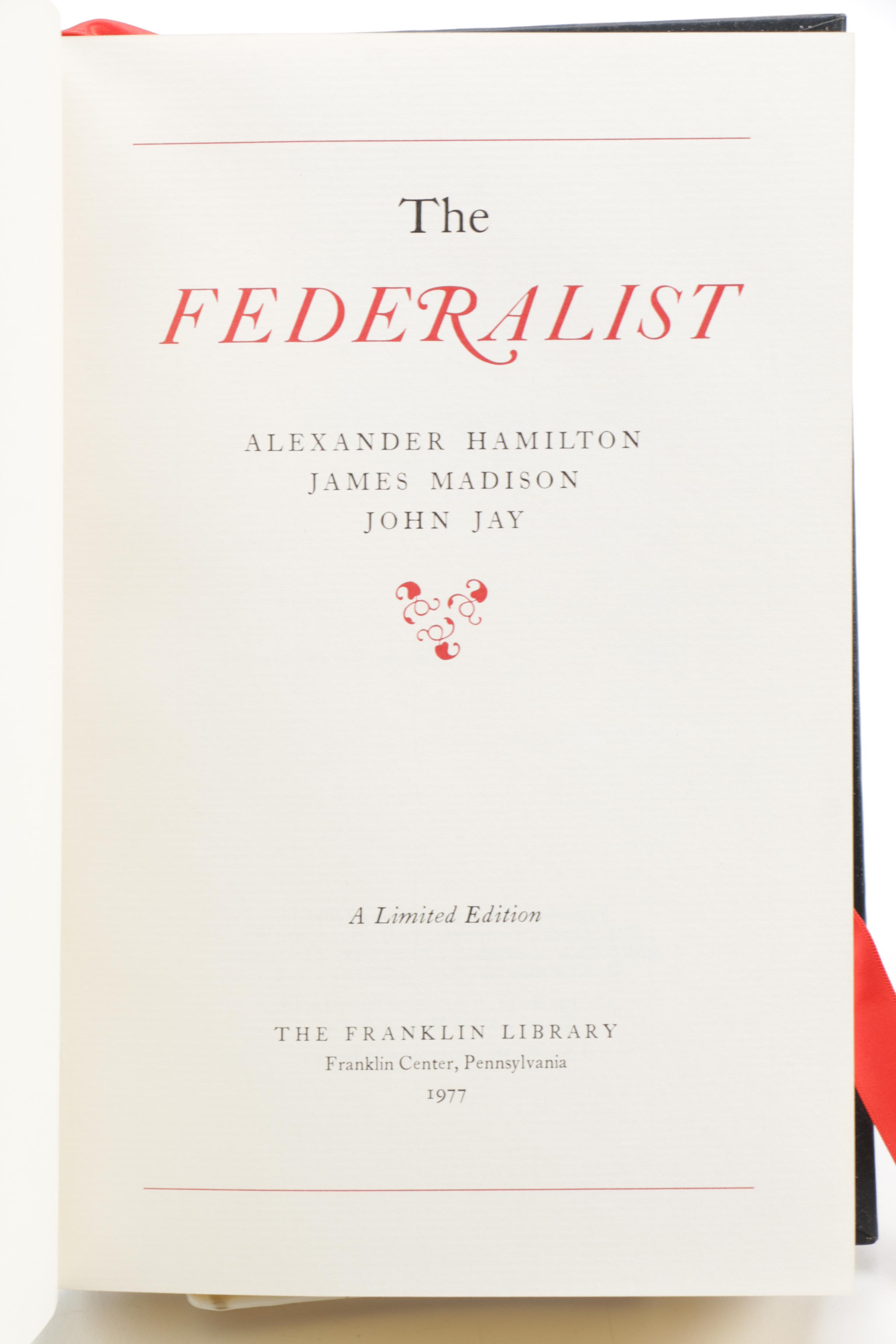 Franklin Library "100 Greatest Books of All Time" American Political Writings