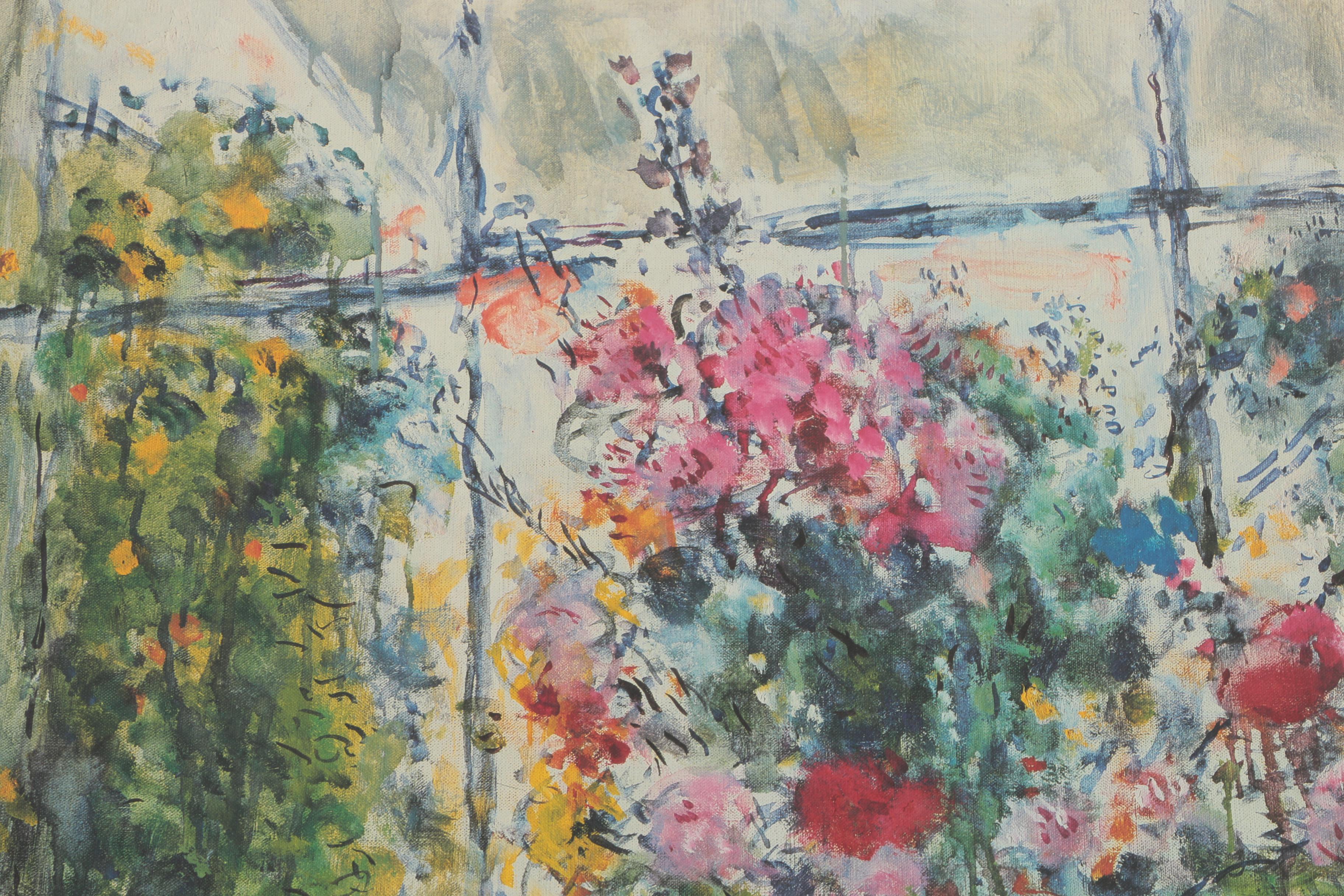 Limited Edition Offset Lithograph after Marc Chagall "Still Life with Flowers"