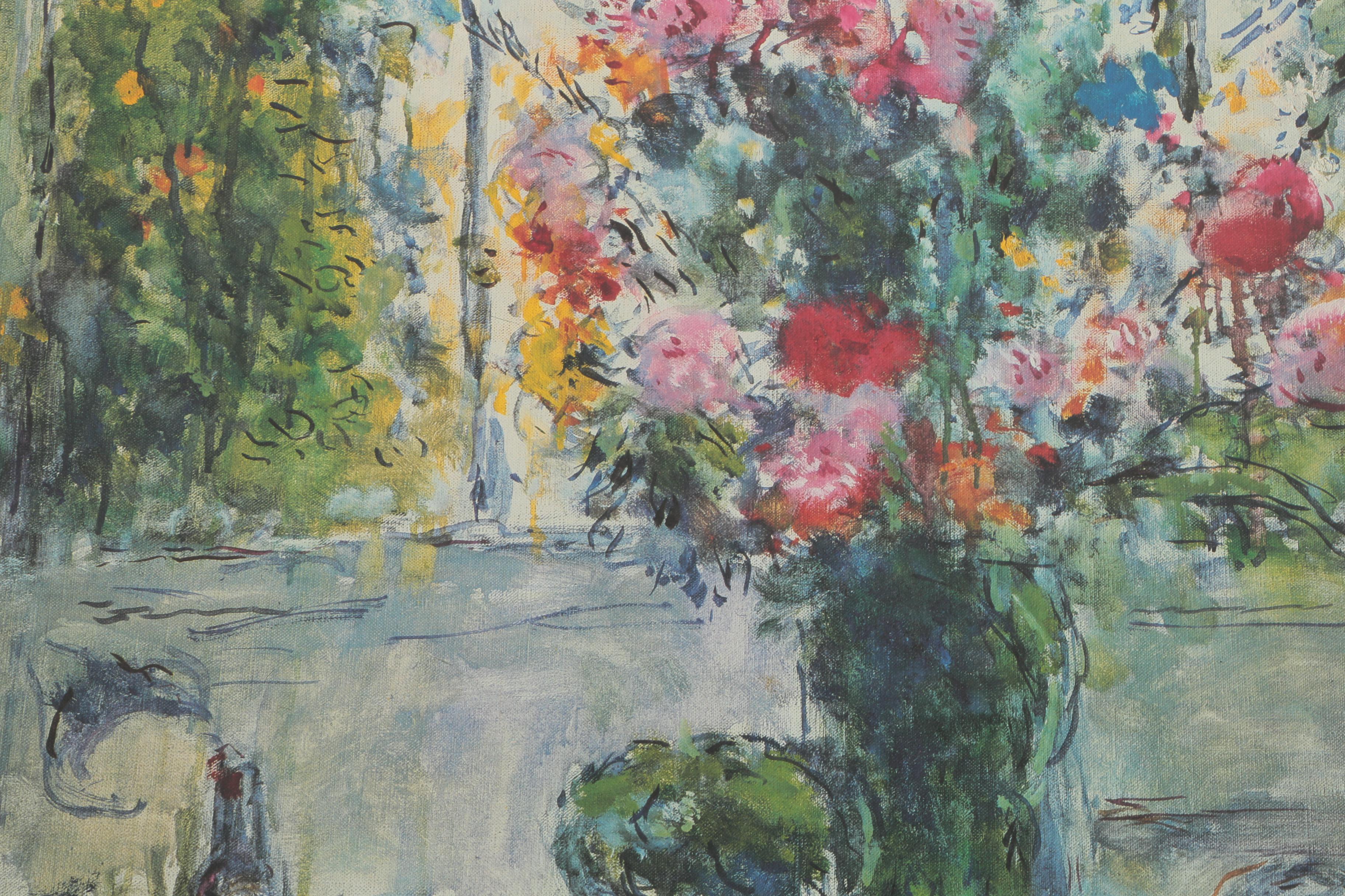 Limited Edition Offset Lithograph after Marc Chagall "Still Life with Flowers"