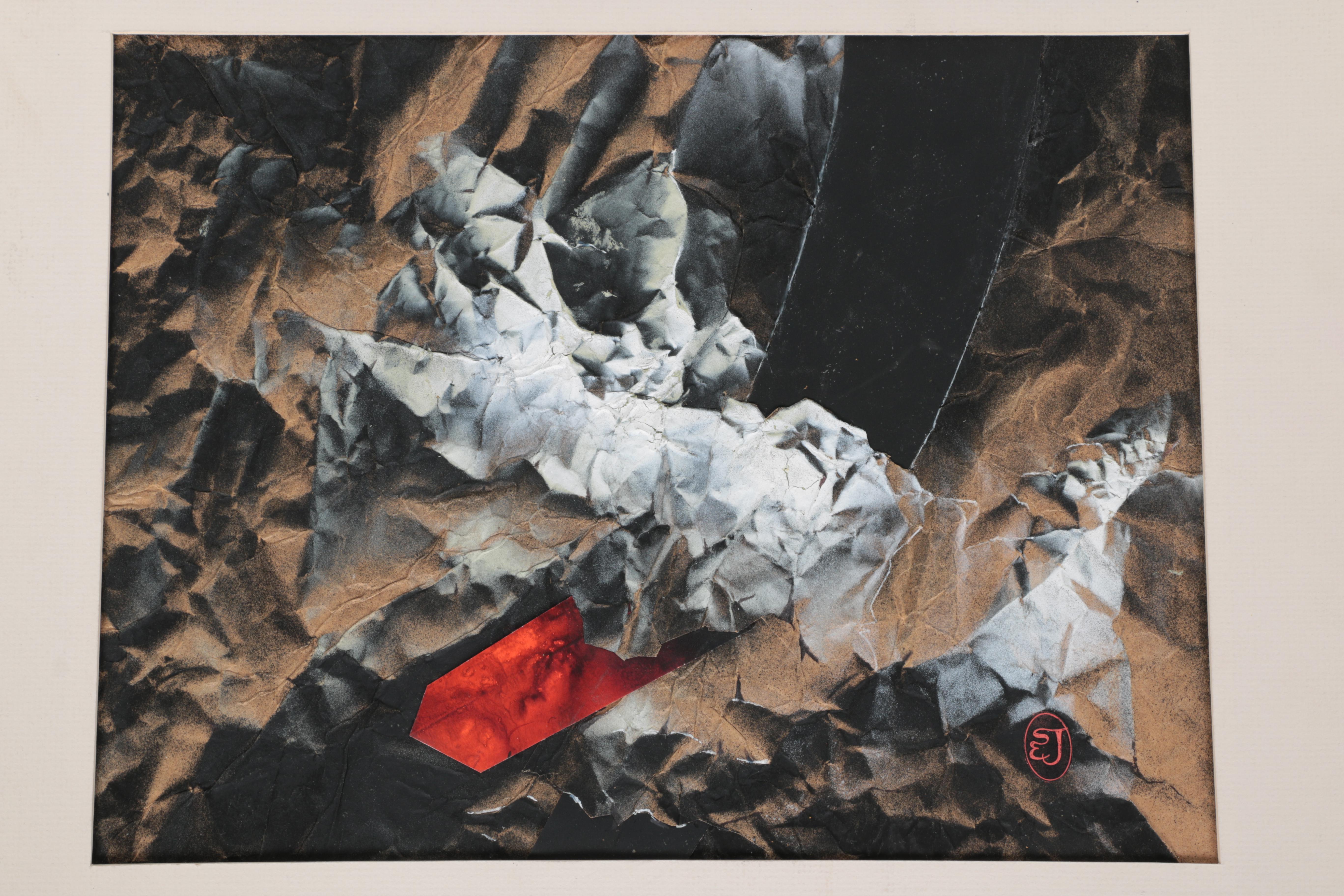 Stan Jorgensen Mixed Media Collage "Forming Crystal"