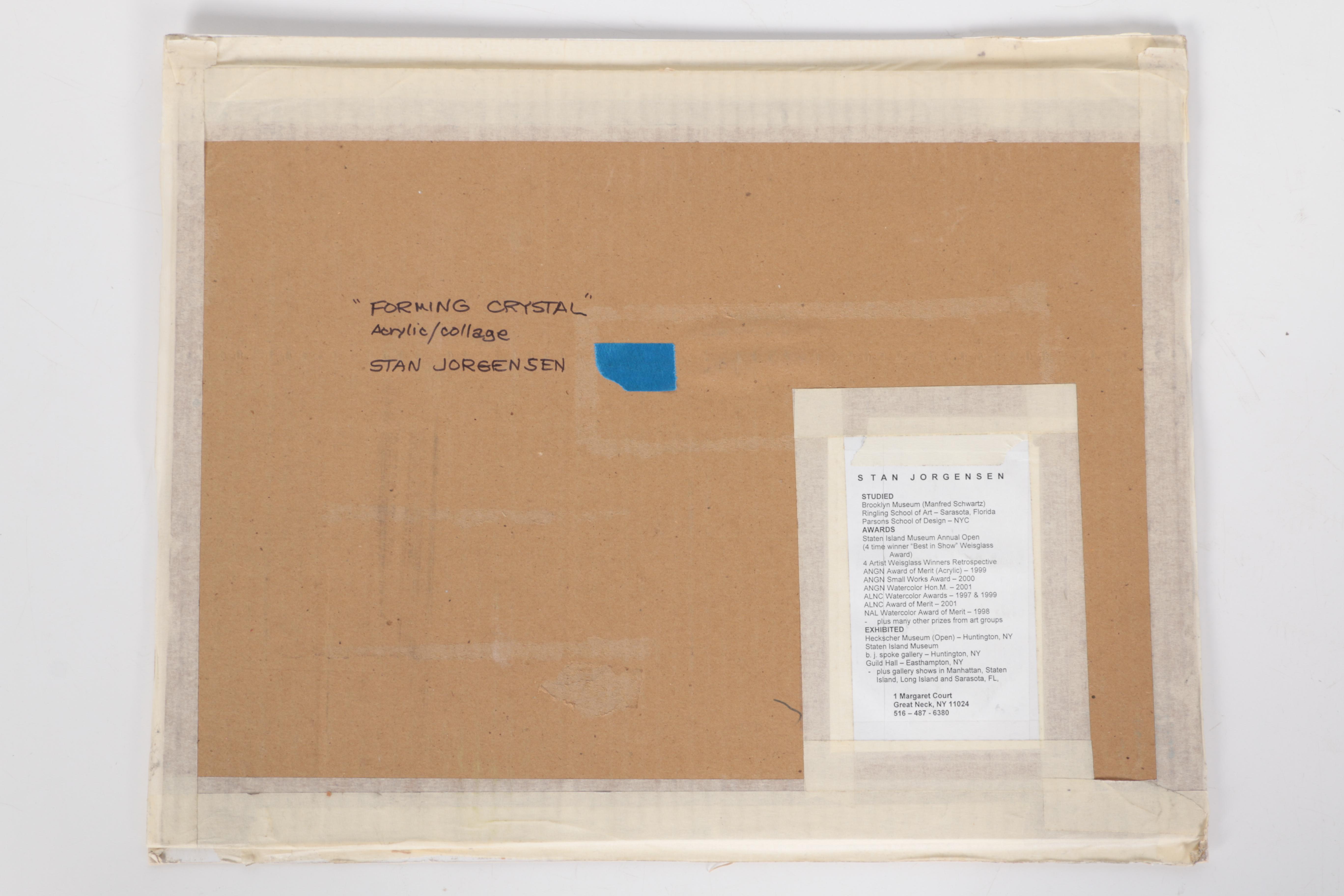 Stan Jorgensen Mixed Media Collage "Forming Crystal"
