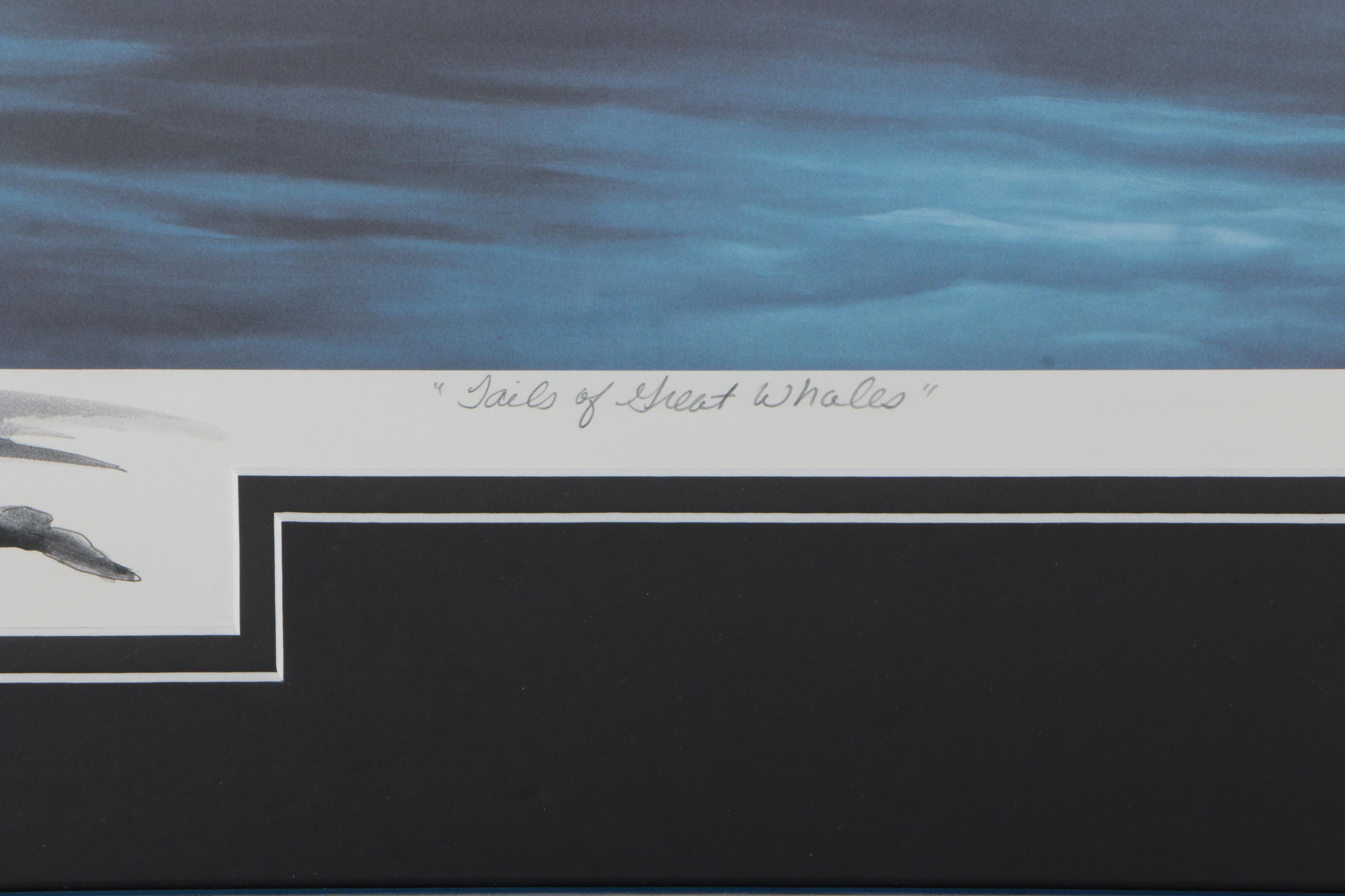 Robert Wyland Limited Edition Offset Lithograph "Tails of Great Whales"