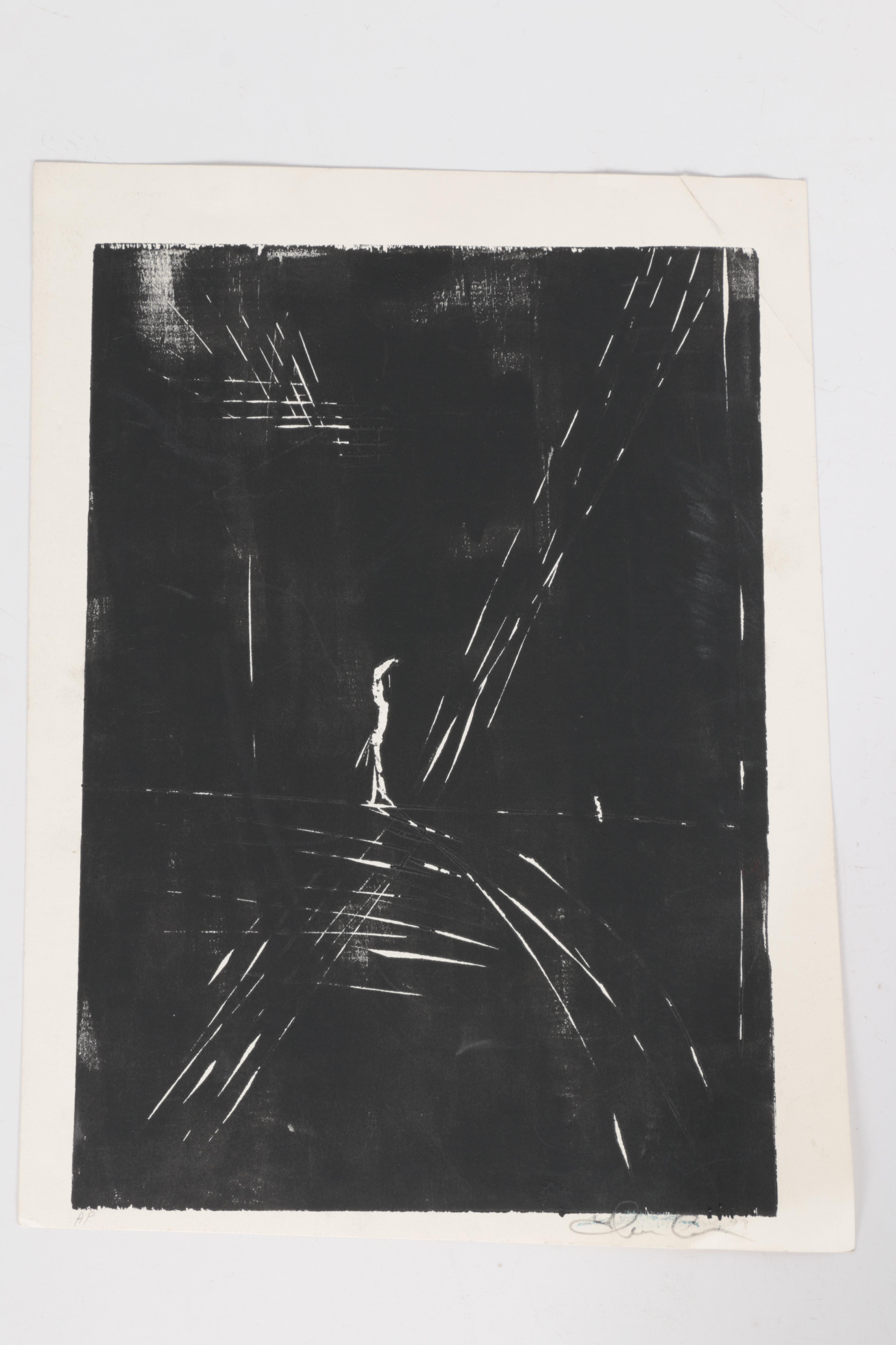 Abstract Relief Prints on Paper