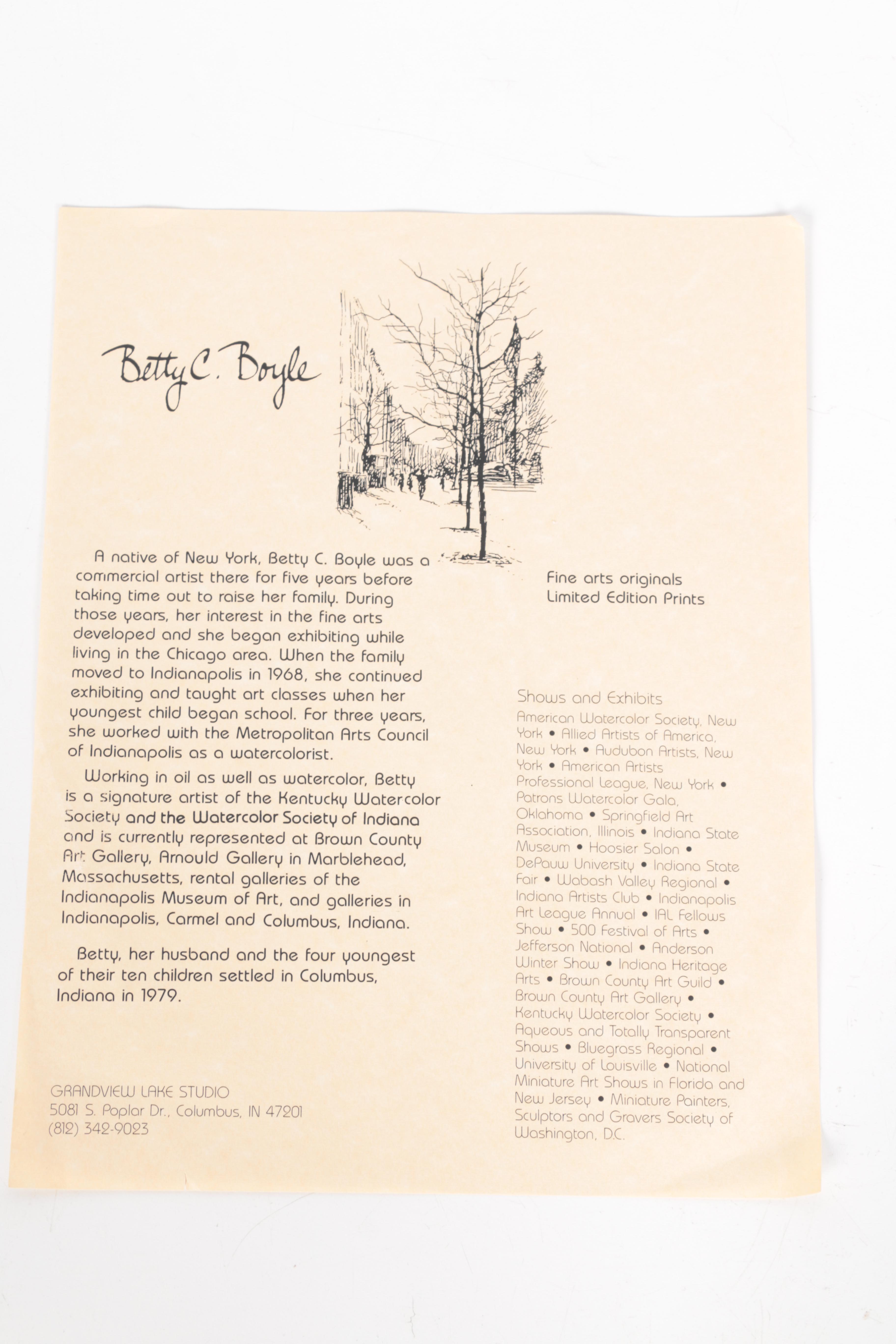 Collection of Betty C. Boyle Limited Edition Offset Lithographs "Skyline Steps"