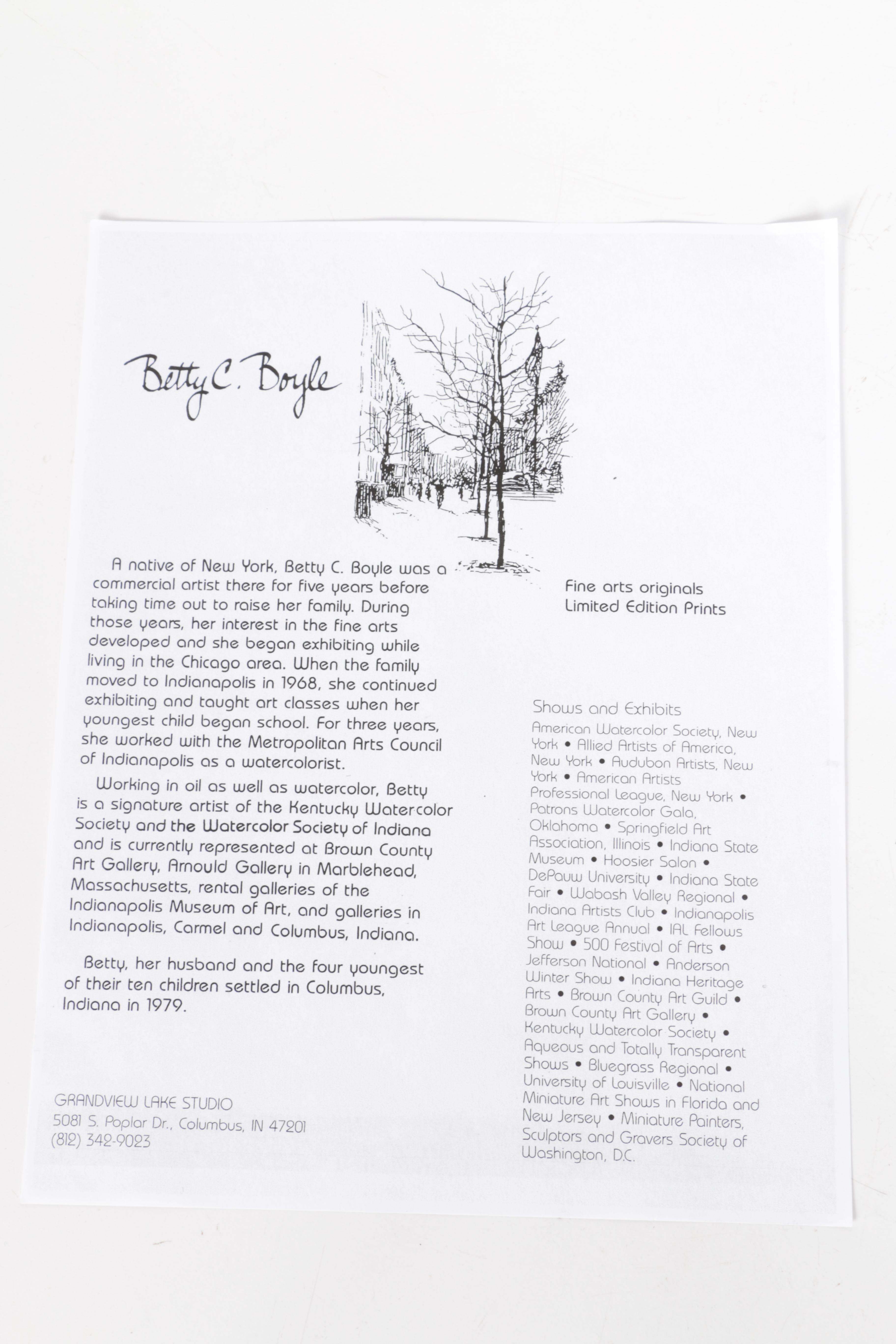 Collection of Betty C. Boyle Limited Edition Offset Lithographs "Skyline Steps"