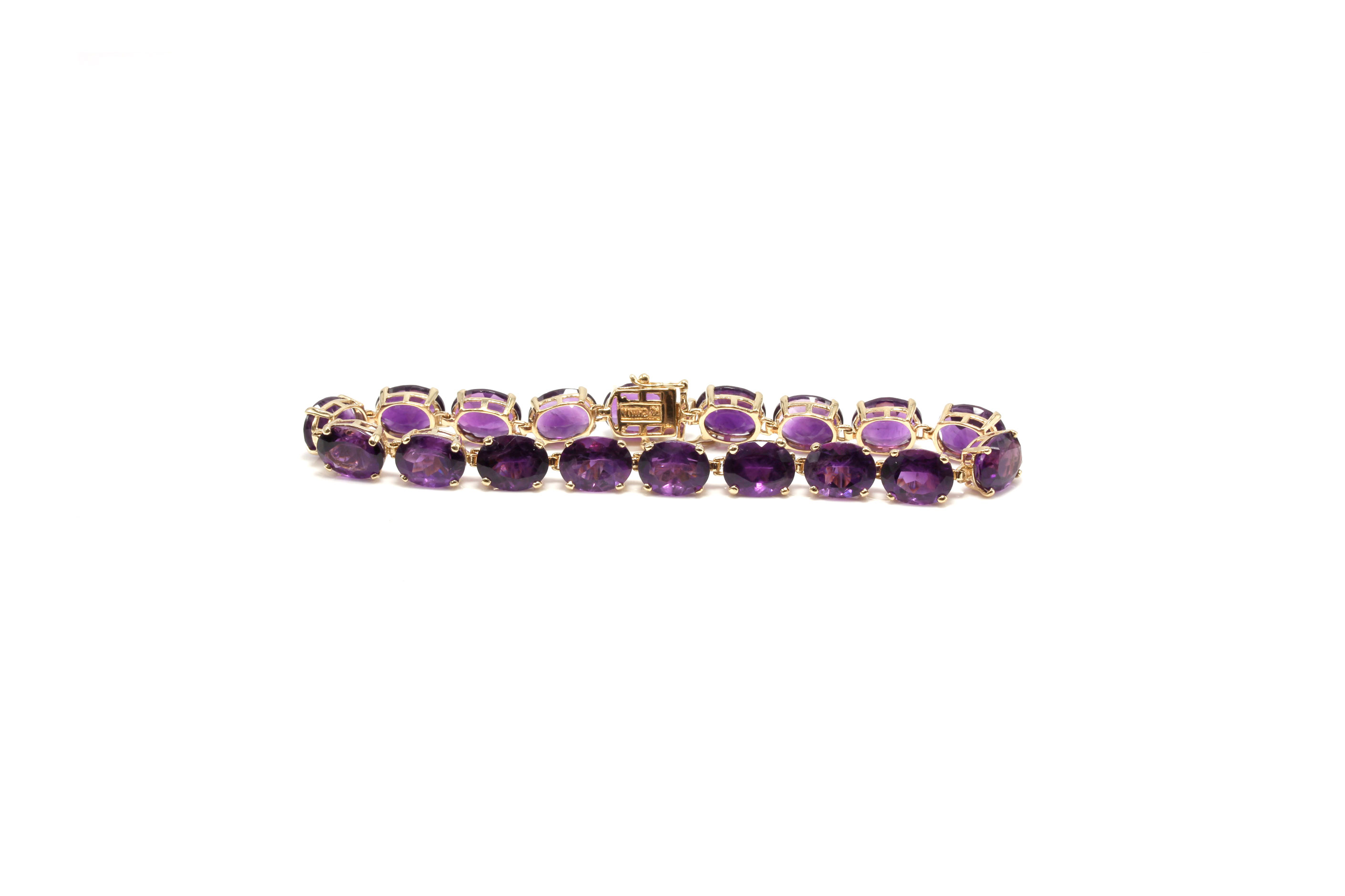 10K Yellow Gold 27.00 CTW Amethyst Bracelet