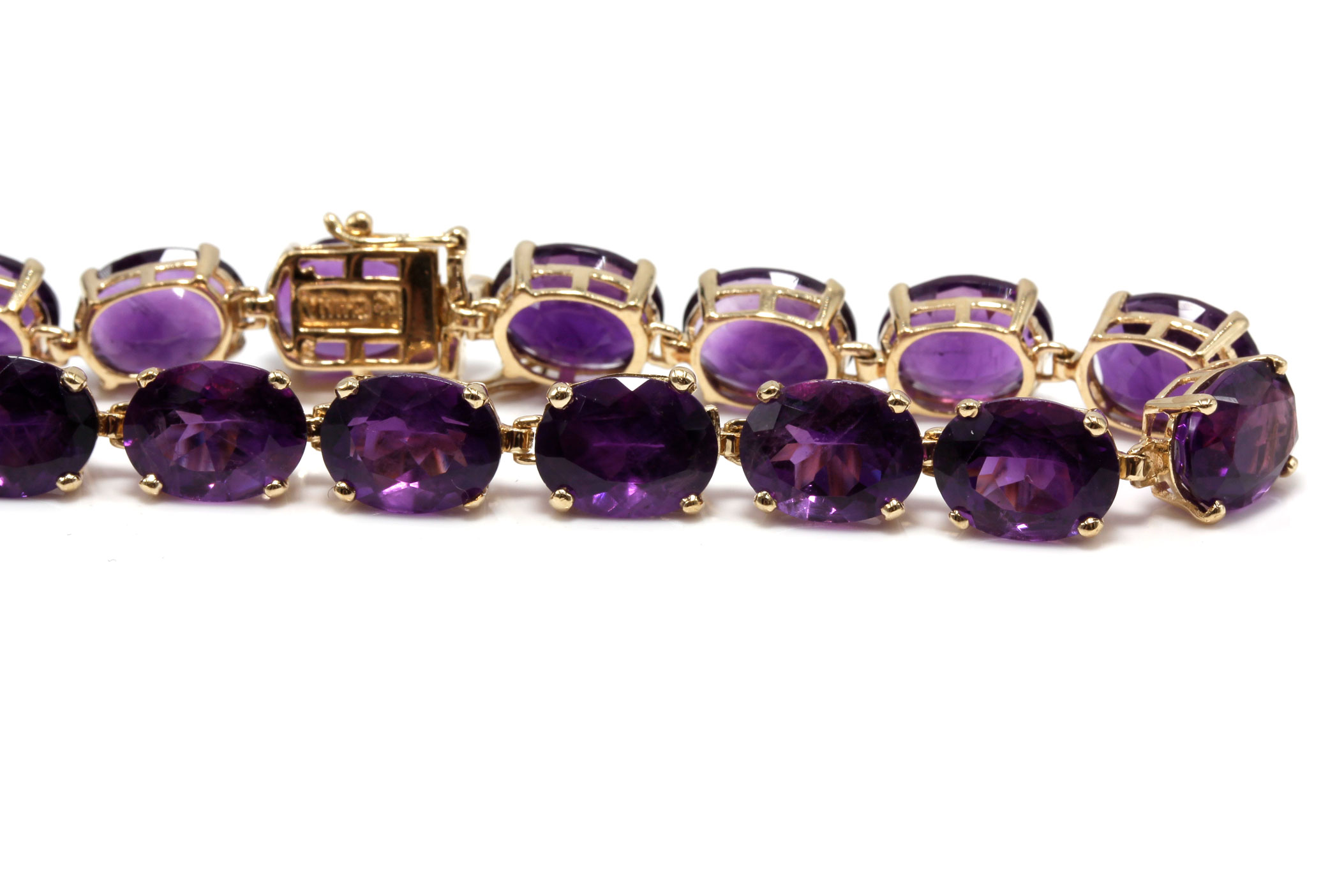 10K Yellow Gold 27.00 CTW Amethyst Bracelet