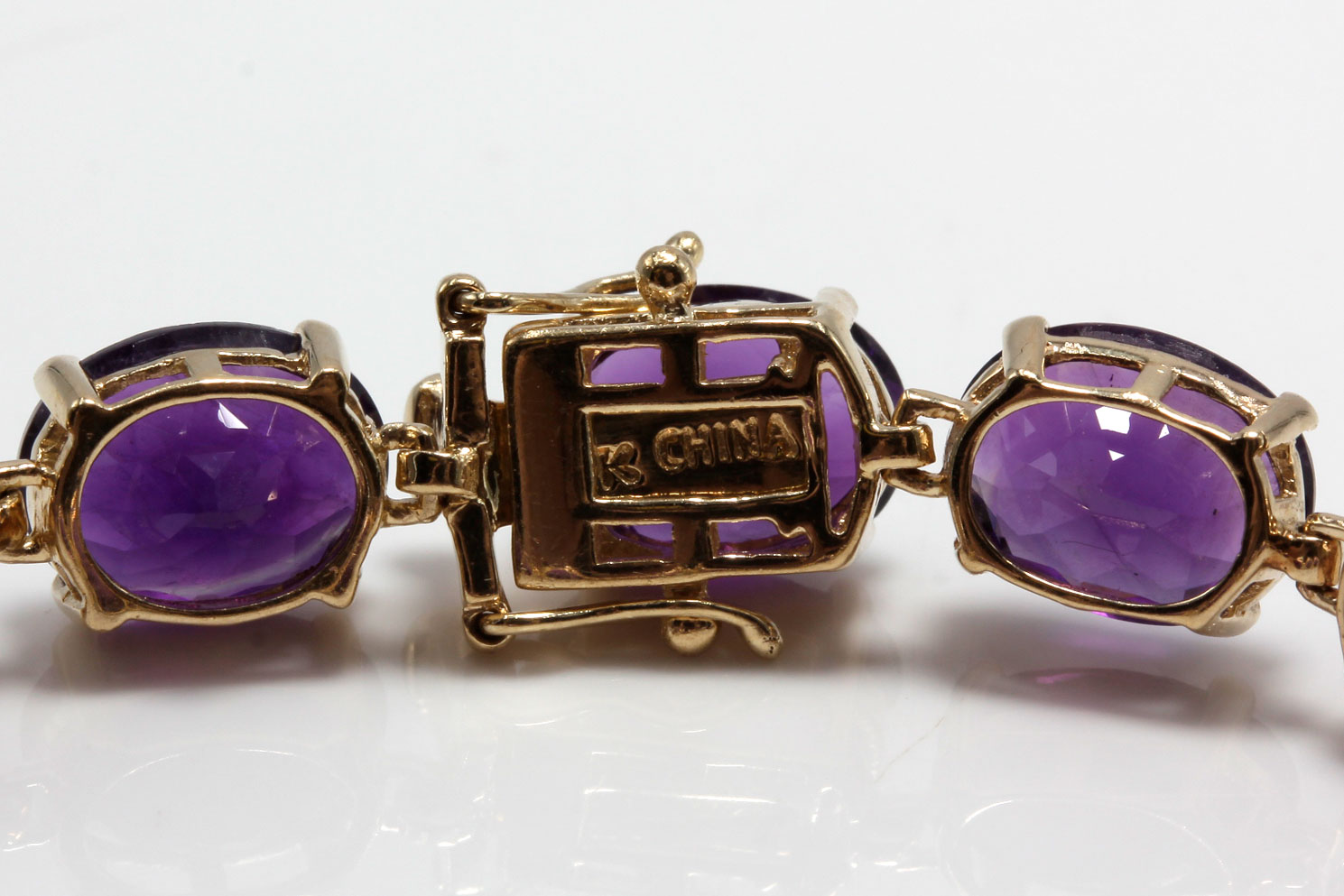 10K Yellow Gold 27.00 CTW Amethyst Bracelet