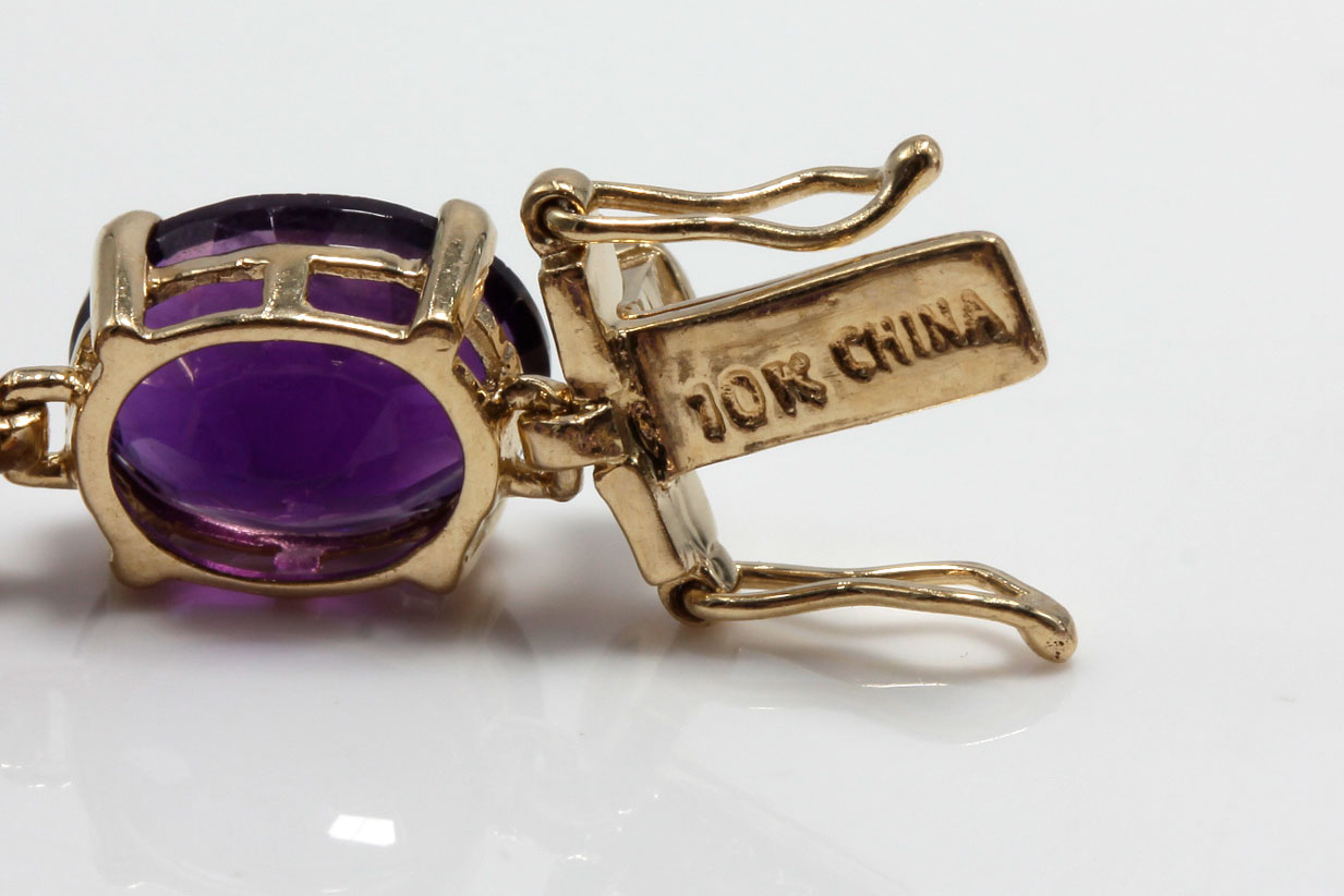 10K Yellow Gold 27.00 CTW Amethyst Bracelet