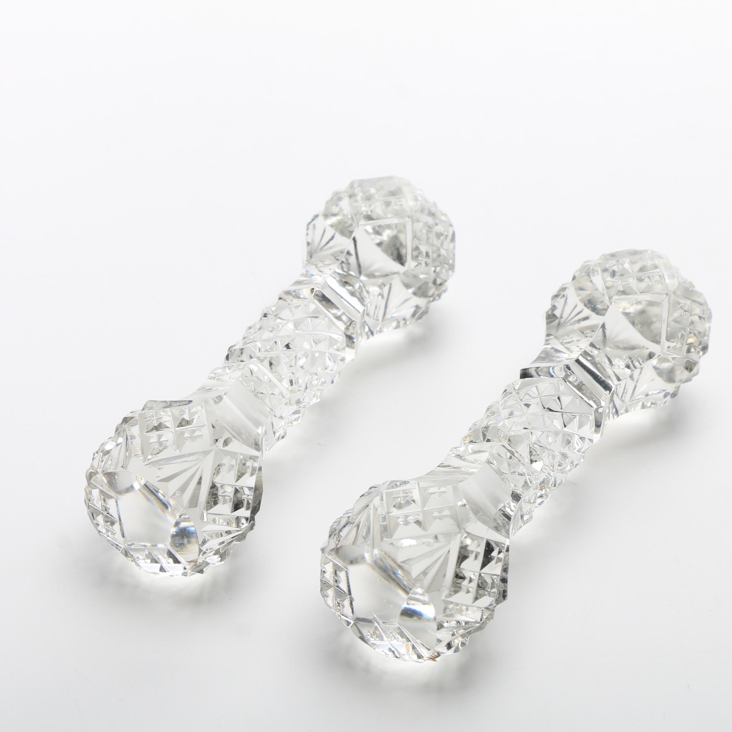 Four Circa 1930's Cut Glass Knife Rests