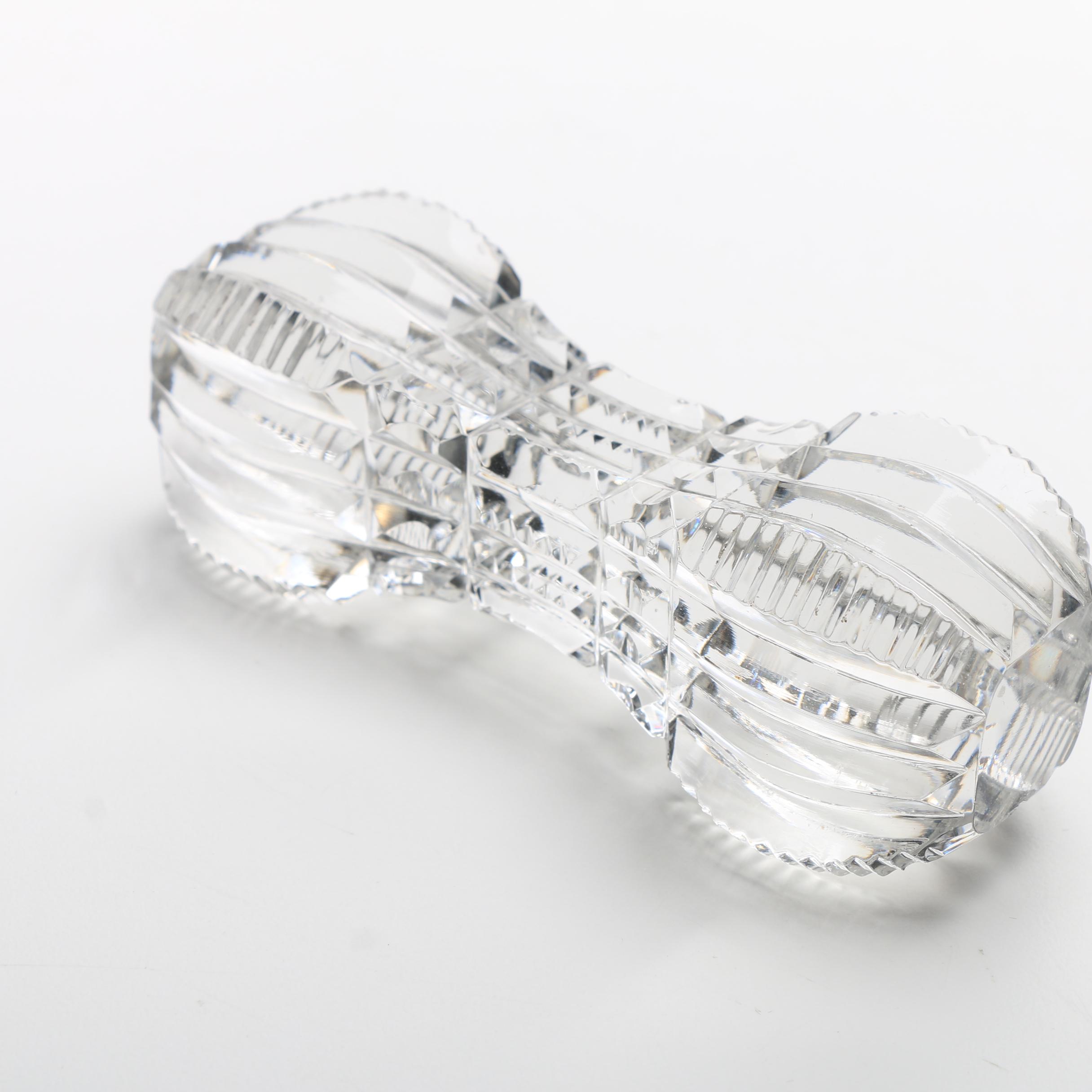 Four Circa 1930's Cut Glass Knife Rests