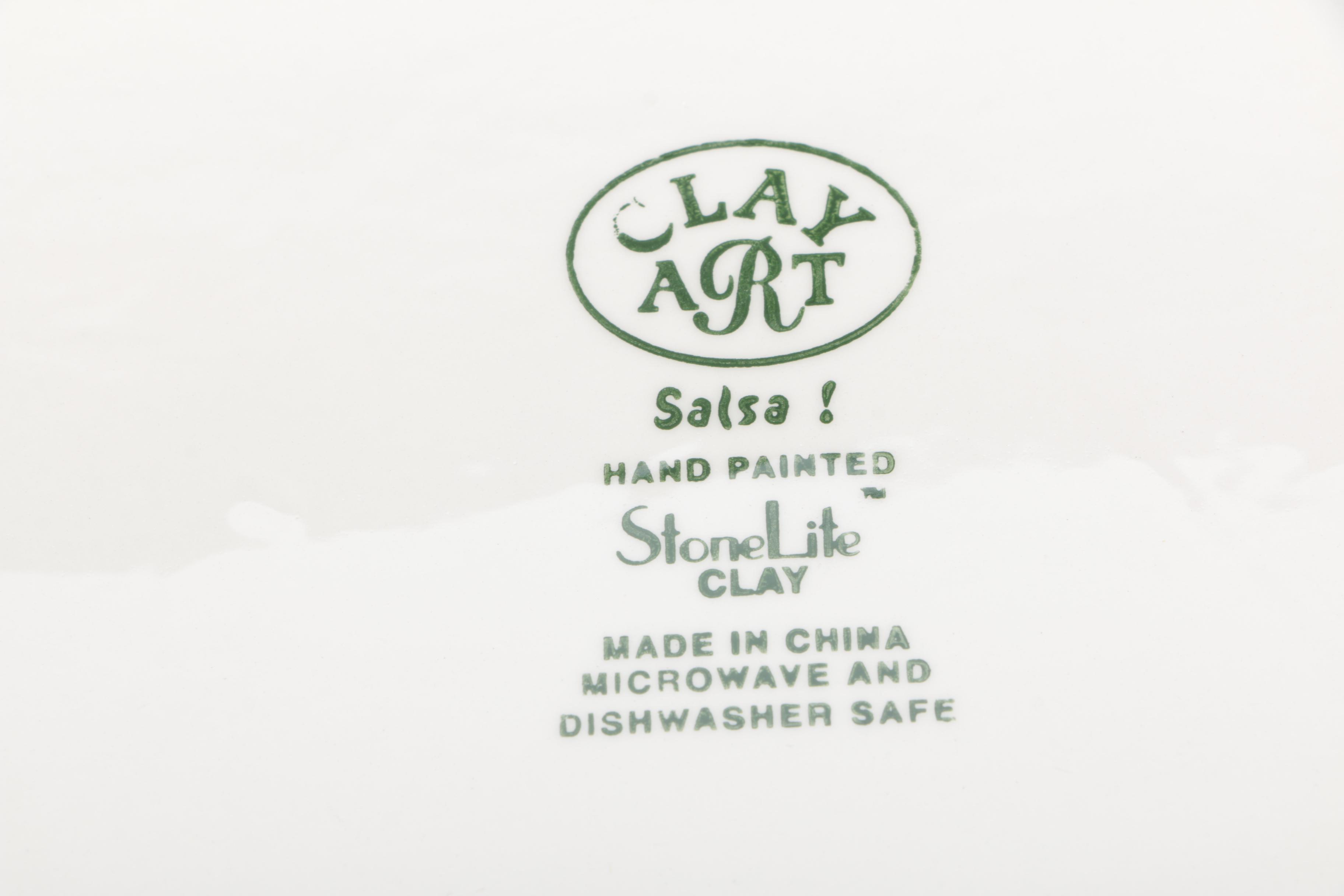 Selection of ClayArt Serving Ware and Turntable