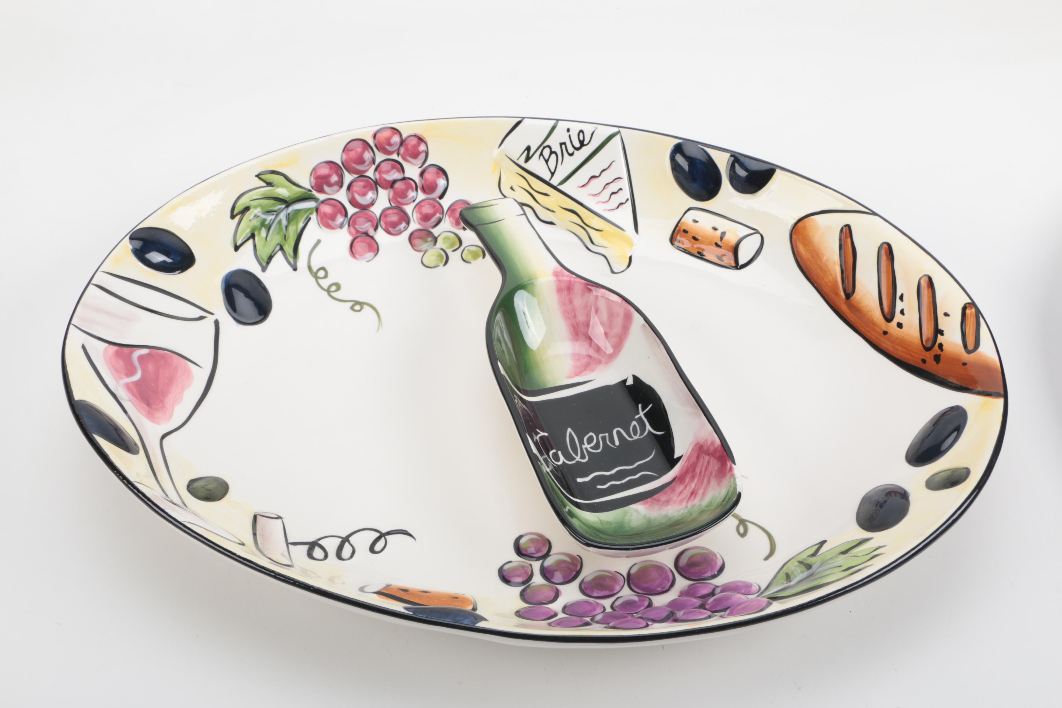 Selection of ClayArt Serving Ware and Turntable