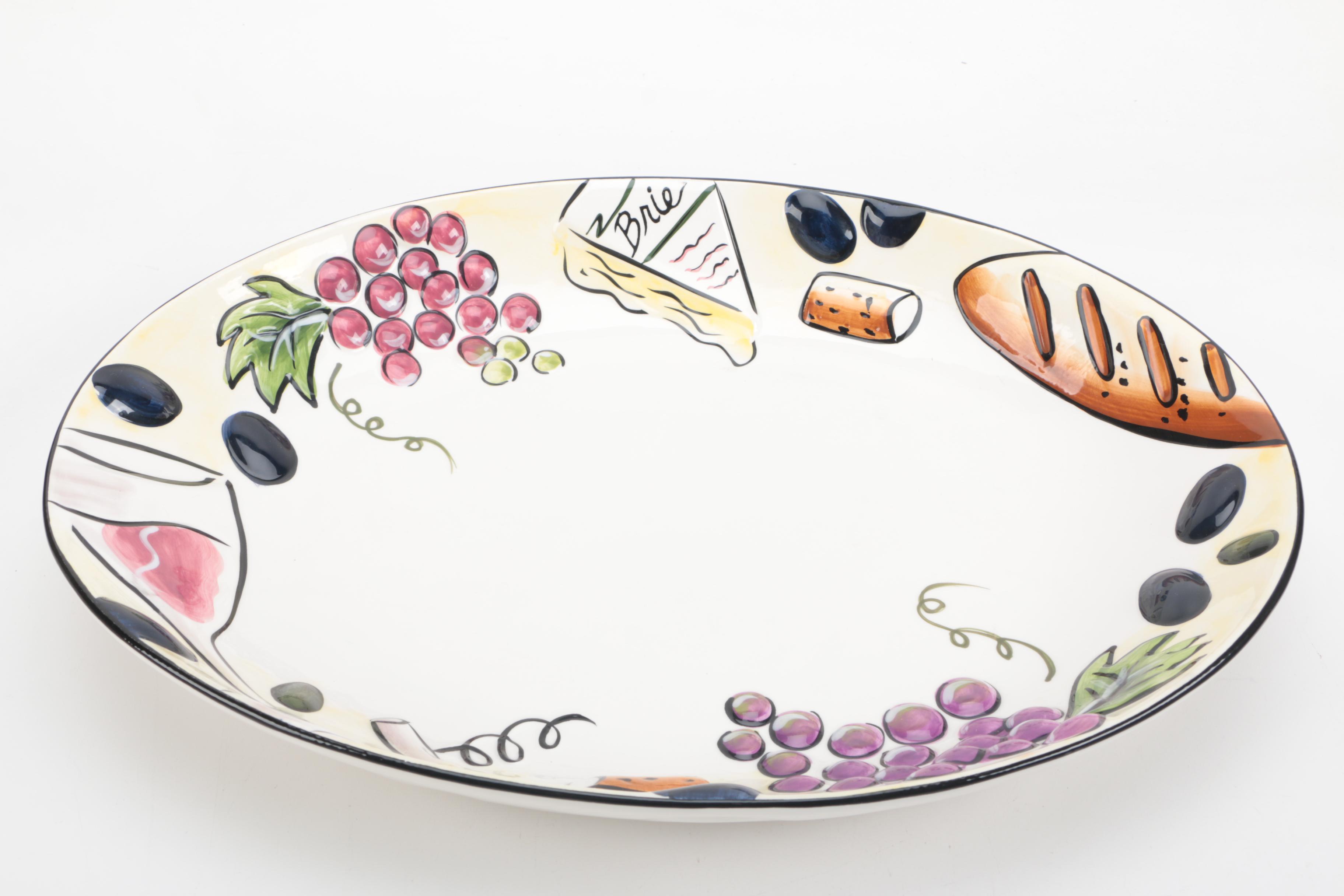 Selection of ClayArt Serving Ware and Turntable