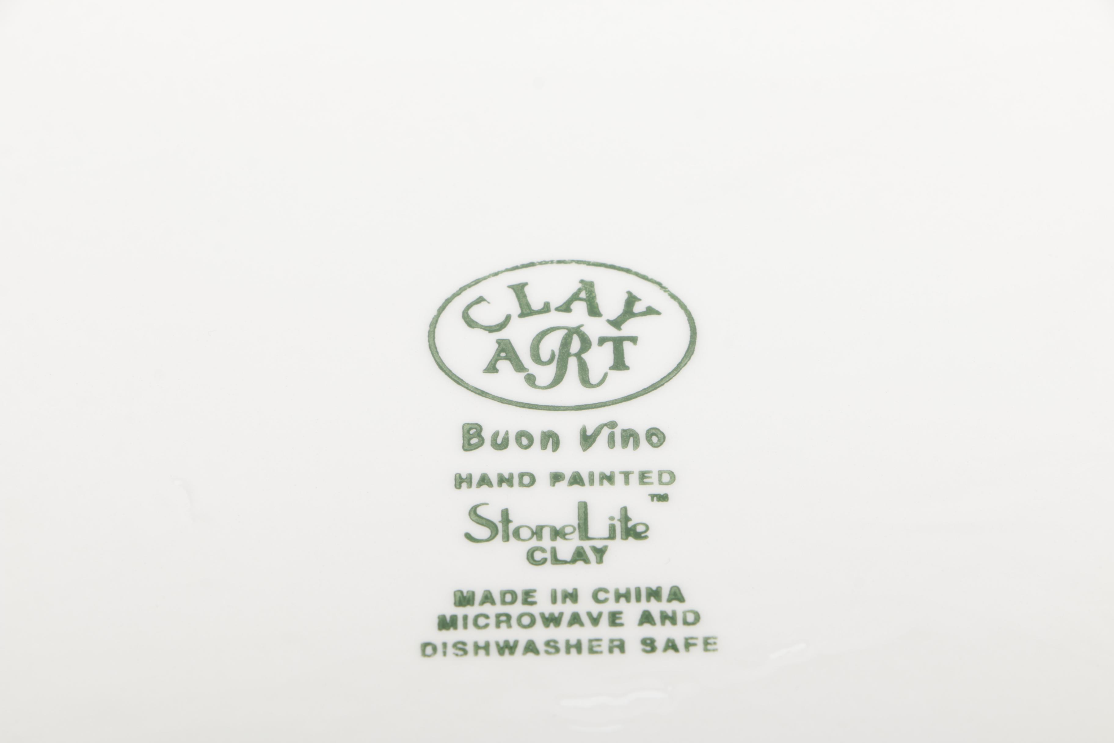 Selection of ClayArt Serving Ware and Turntable