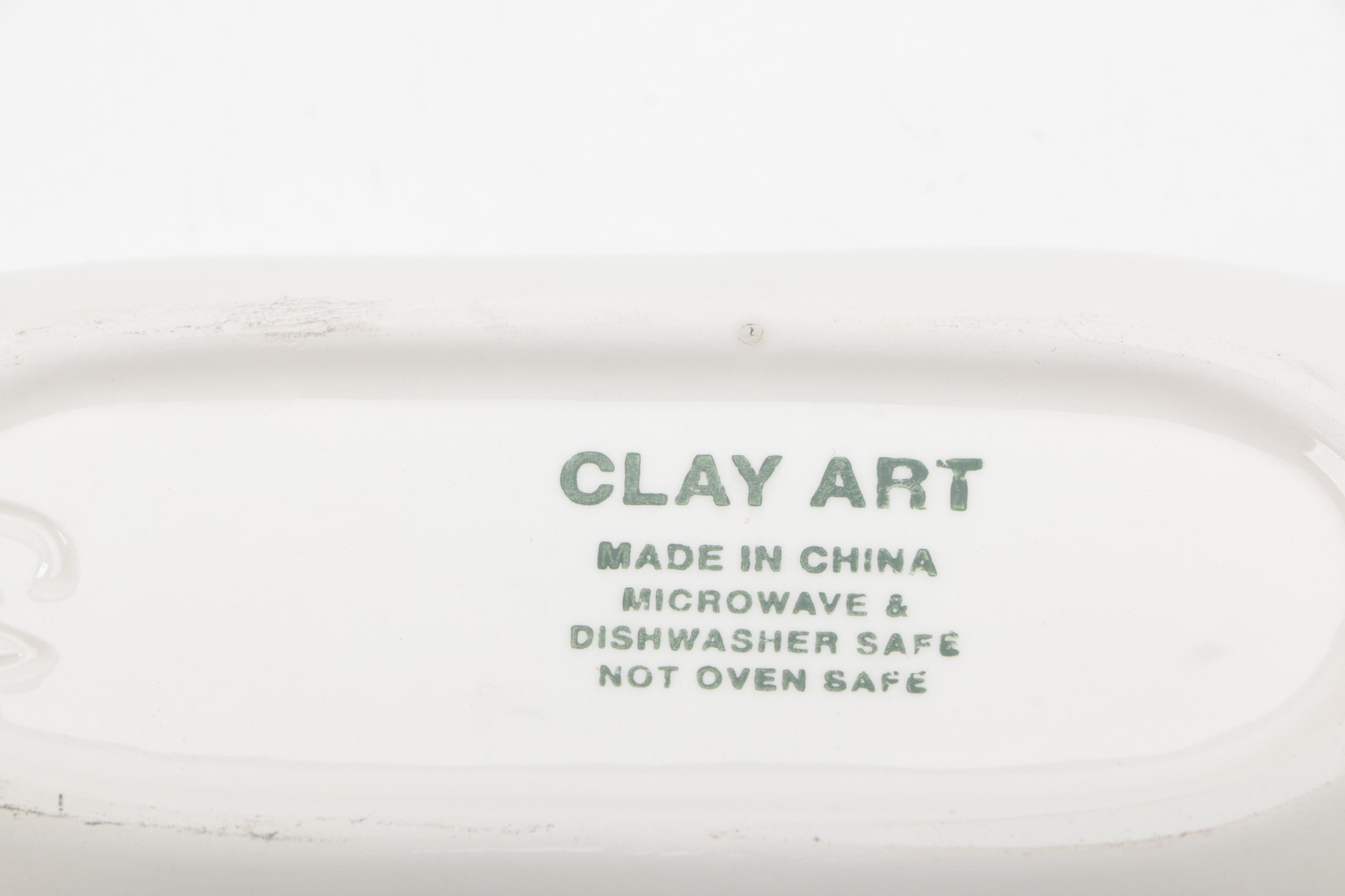 Selection of ClayArt Serving Ware and Turntable