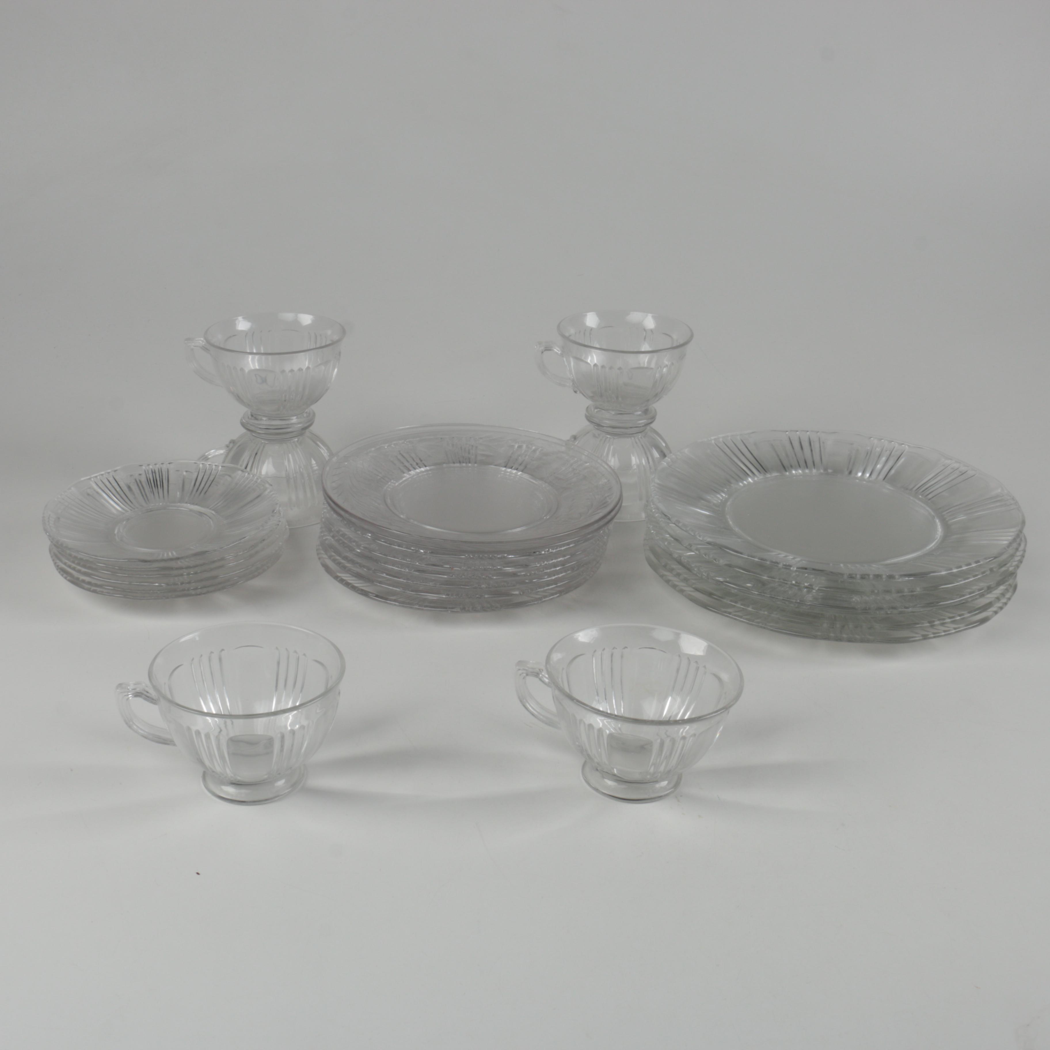 Vintage Fostoria "Sun Ray" Glassware