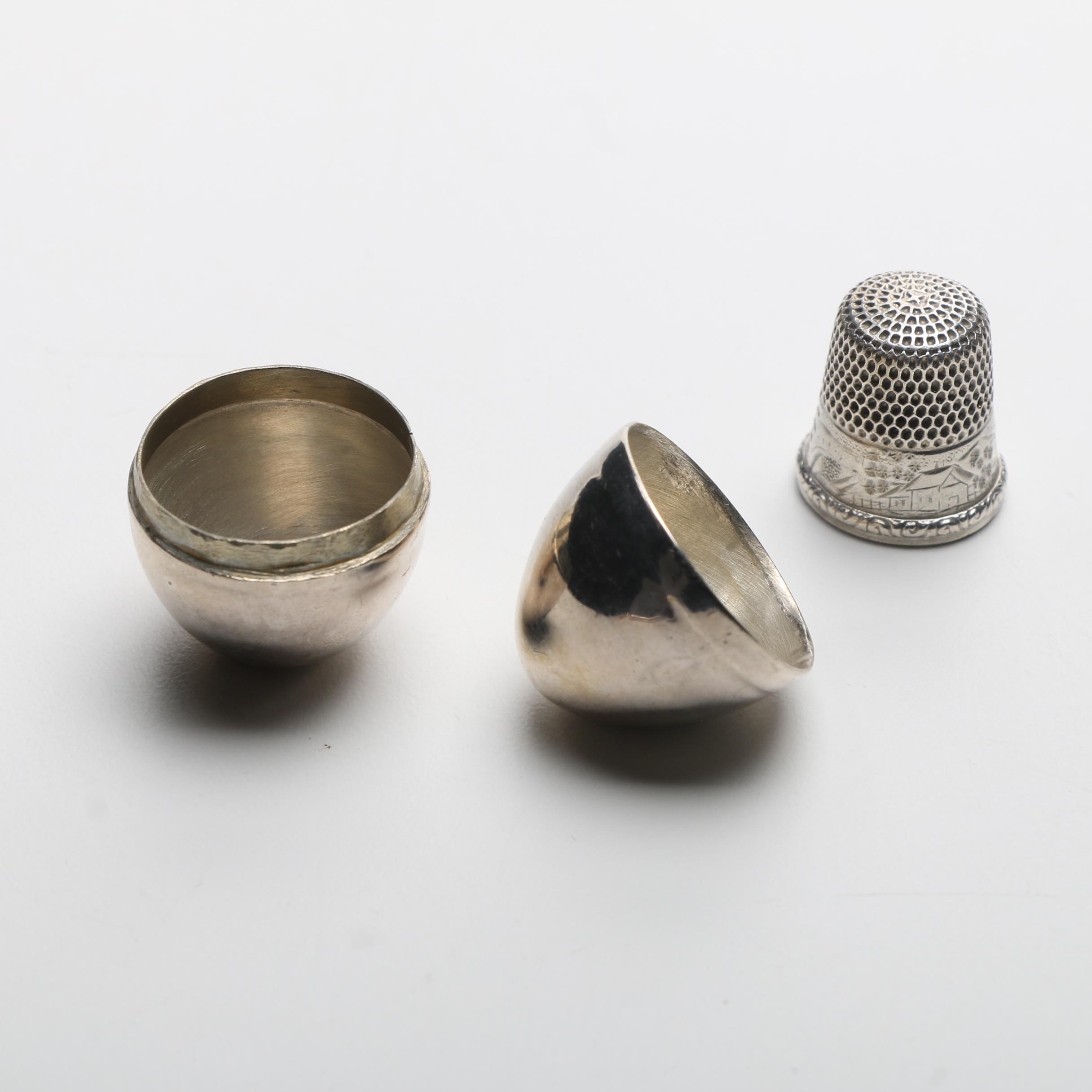 Vintage Sterling Silver Sewing Accessories