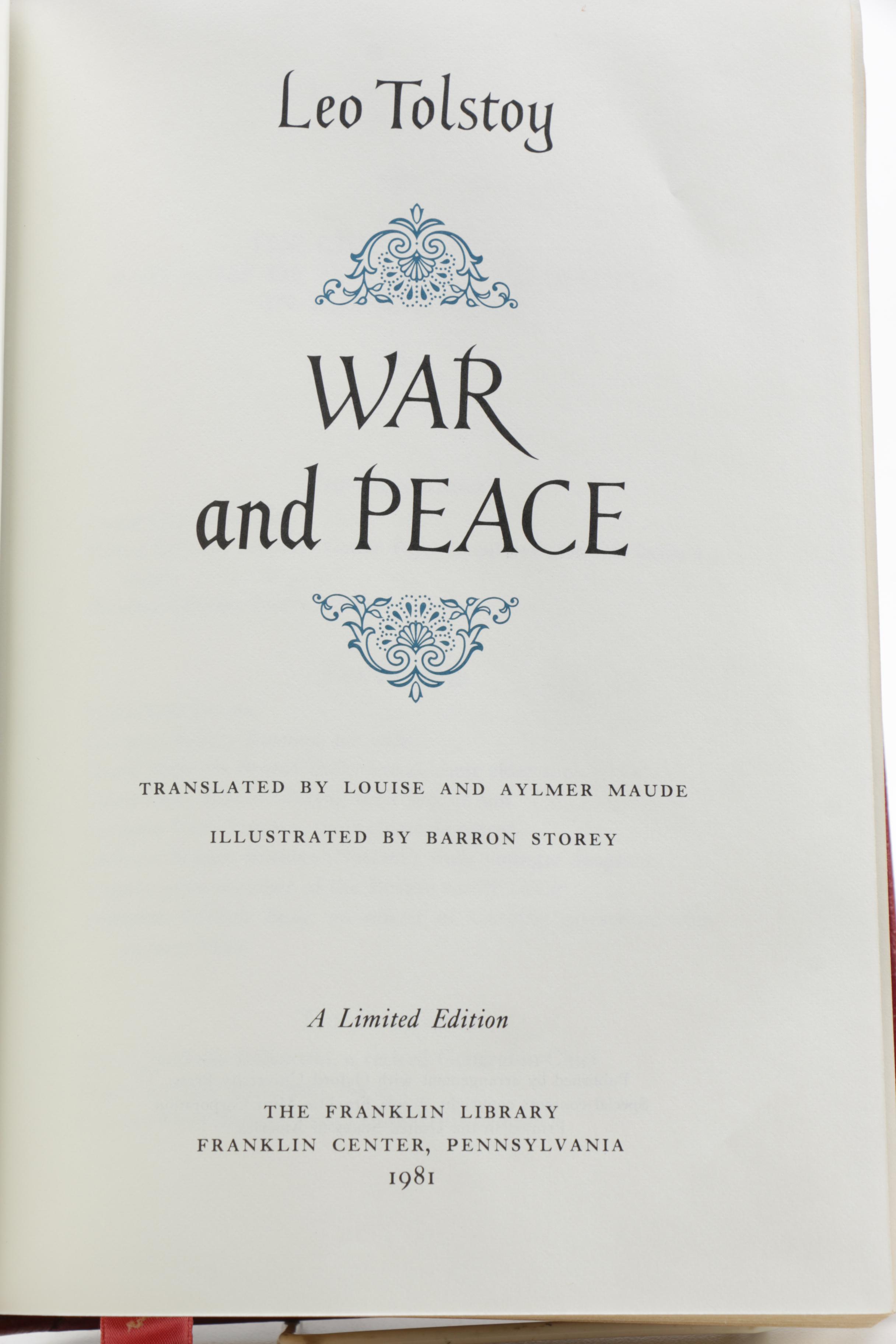 Franklin Library Editions of Classic Russian Works