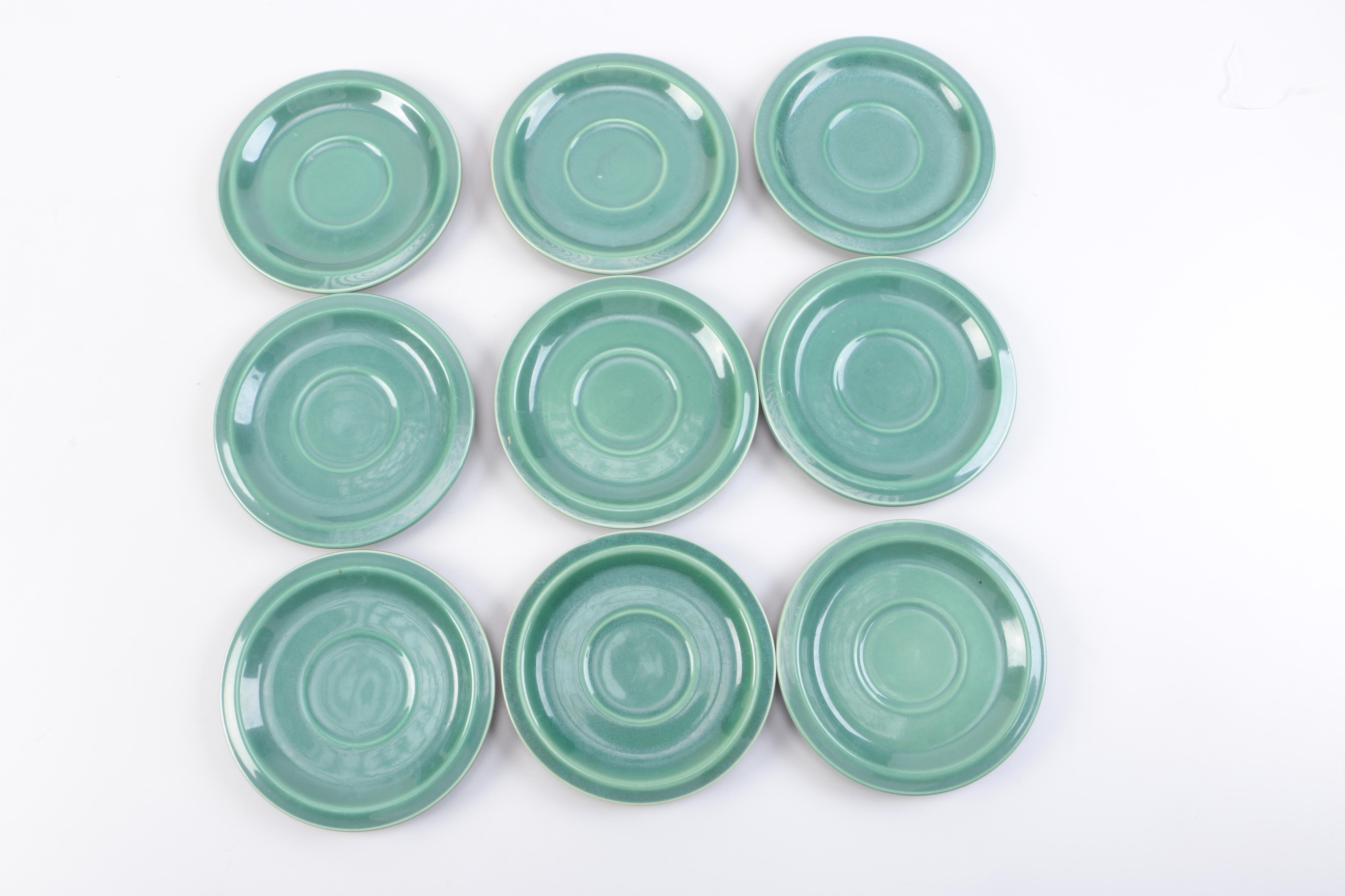 Hand Thrown Stoneware Lidded Crocks with Underplates