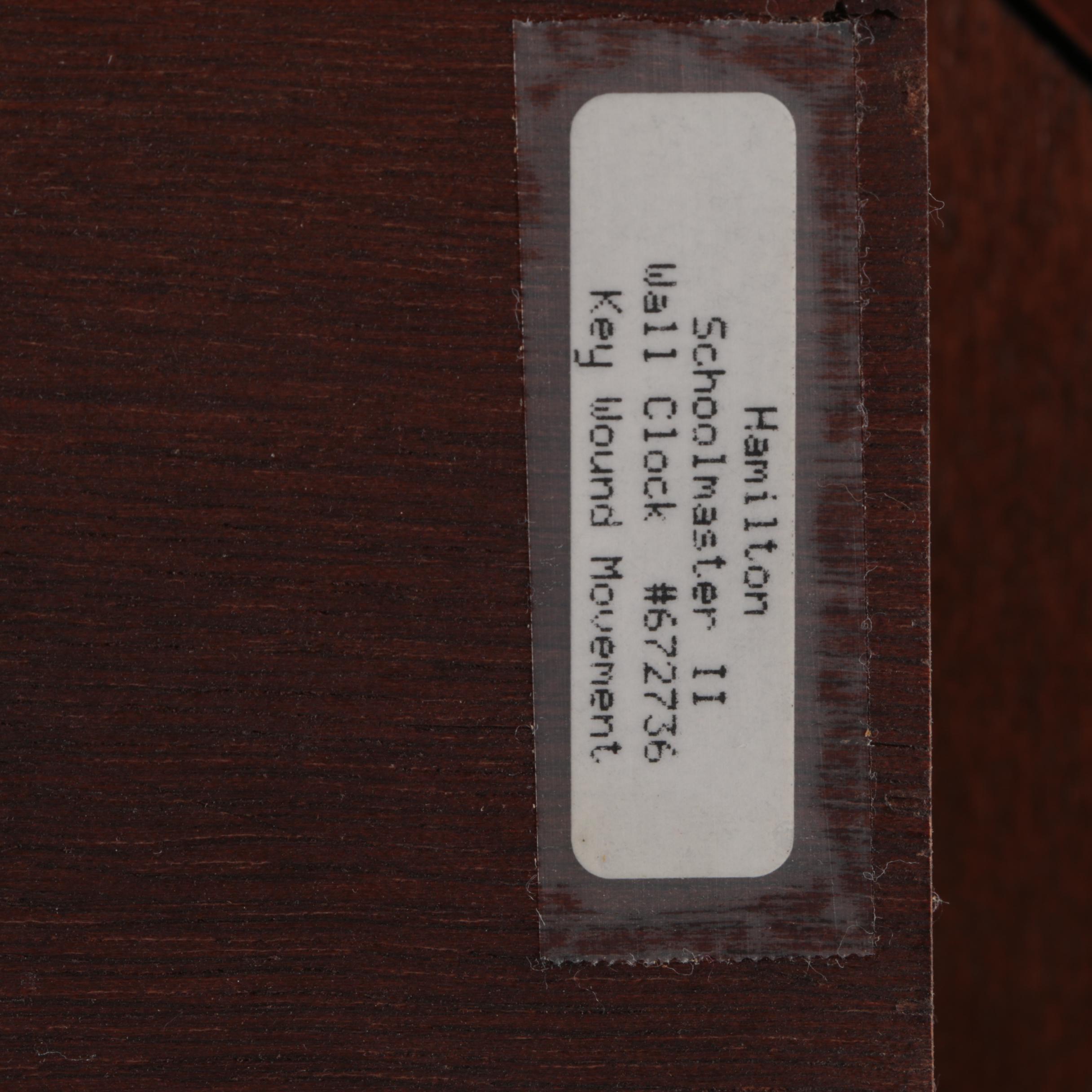 Hamilton Schoolmaster Wall Clock