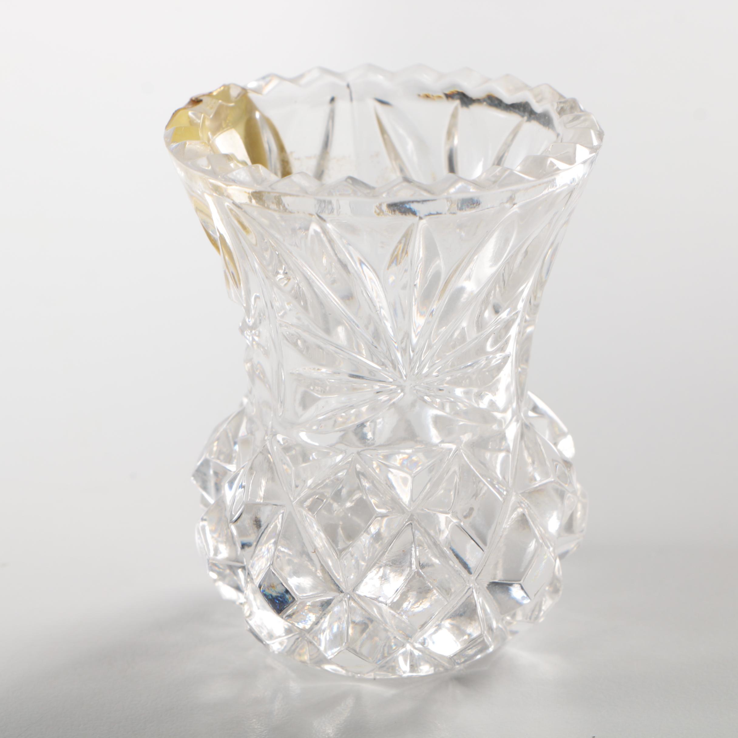 Assorted Crystal and Glass Toothpick Holders