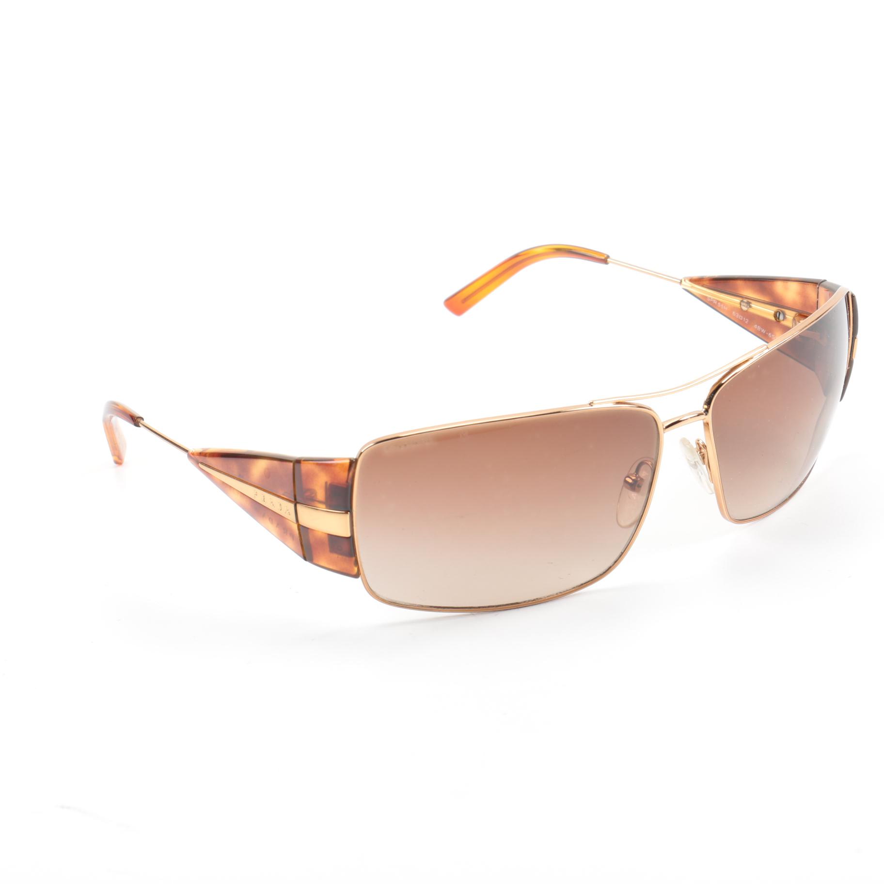 Prada Tortoise Style Sunglasses