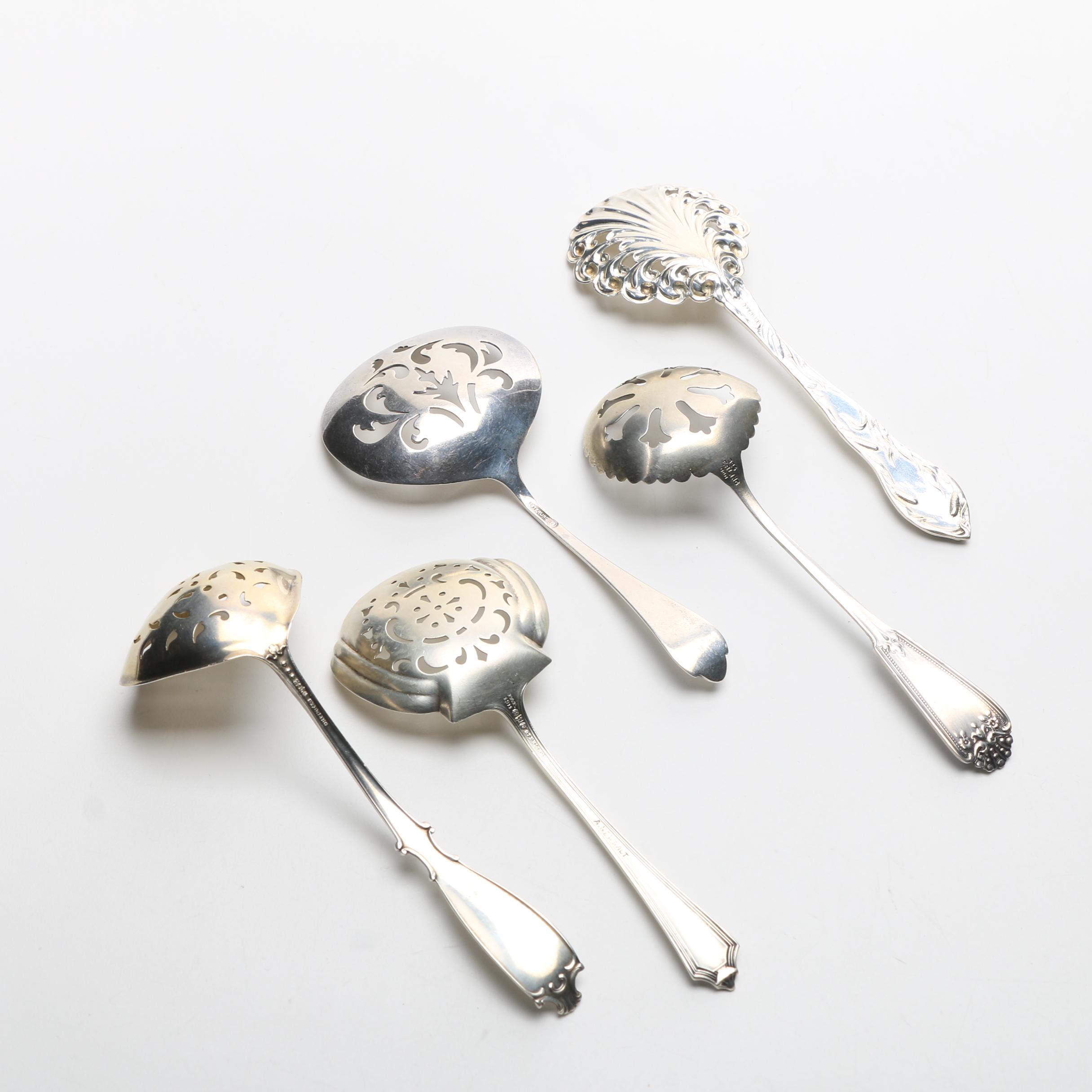 Five Sterling Silver Serving Utensils Featuring Gorham