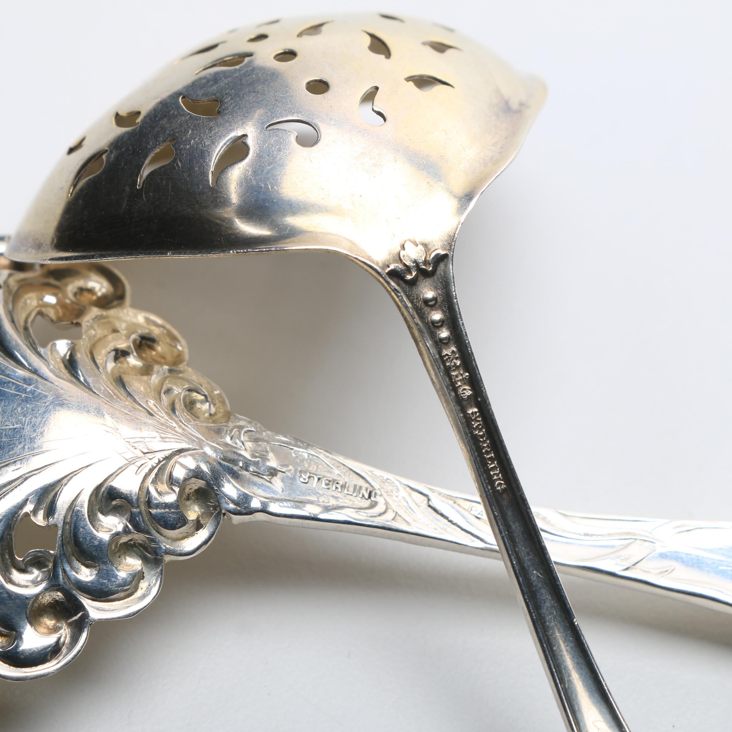 Five Sterling Silver Serving Utensils Featuring Gorham