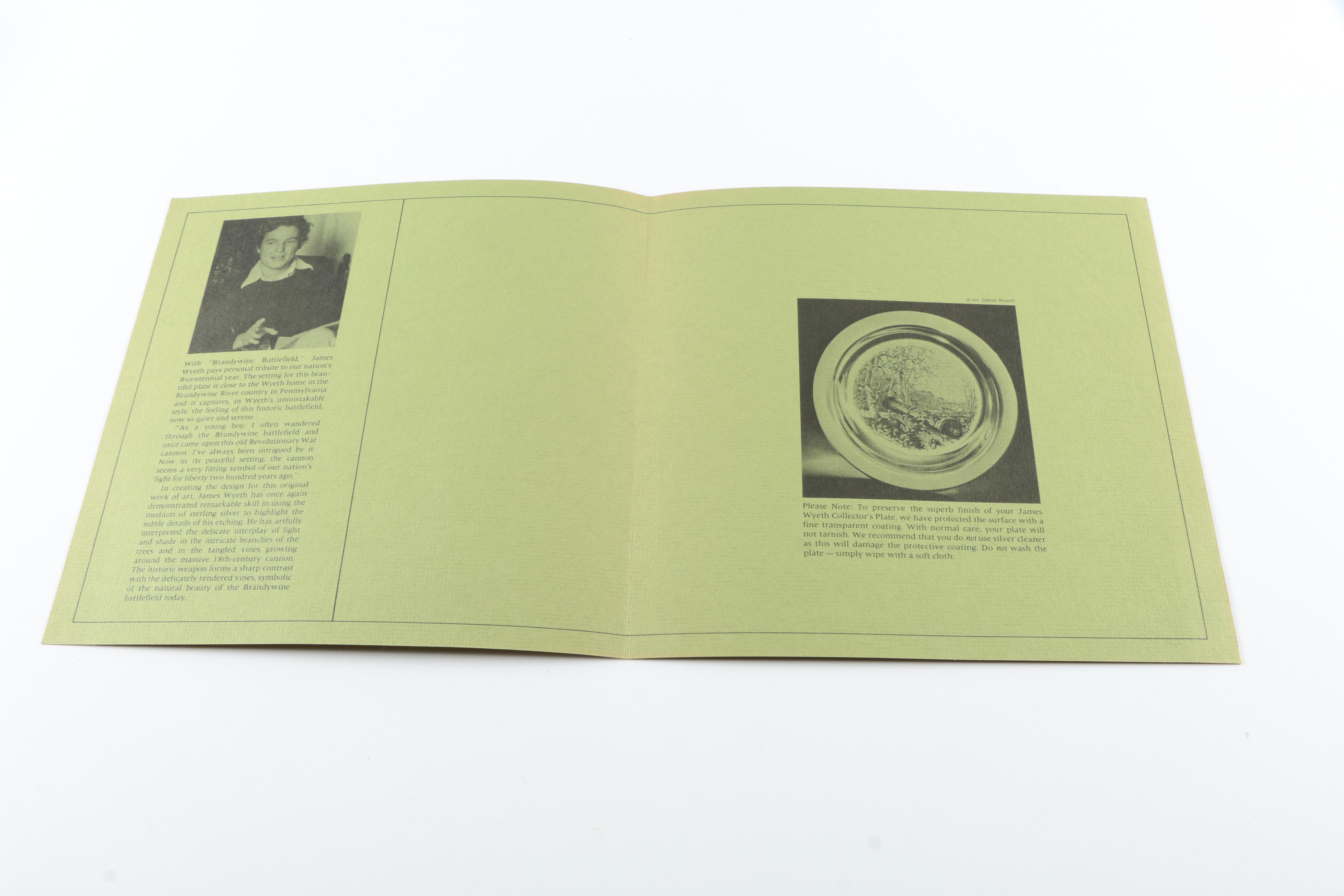 Franklin Mint Sterling Silver "Brandywine Battlefield" Decorative Plate