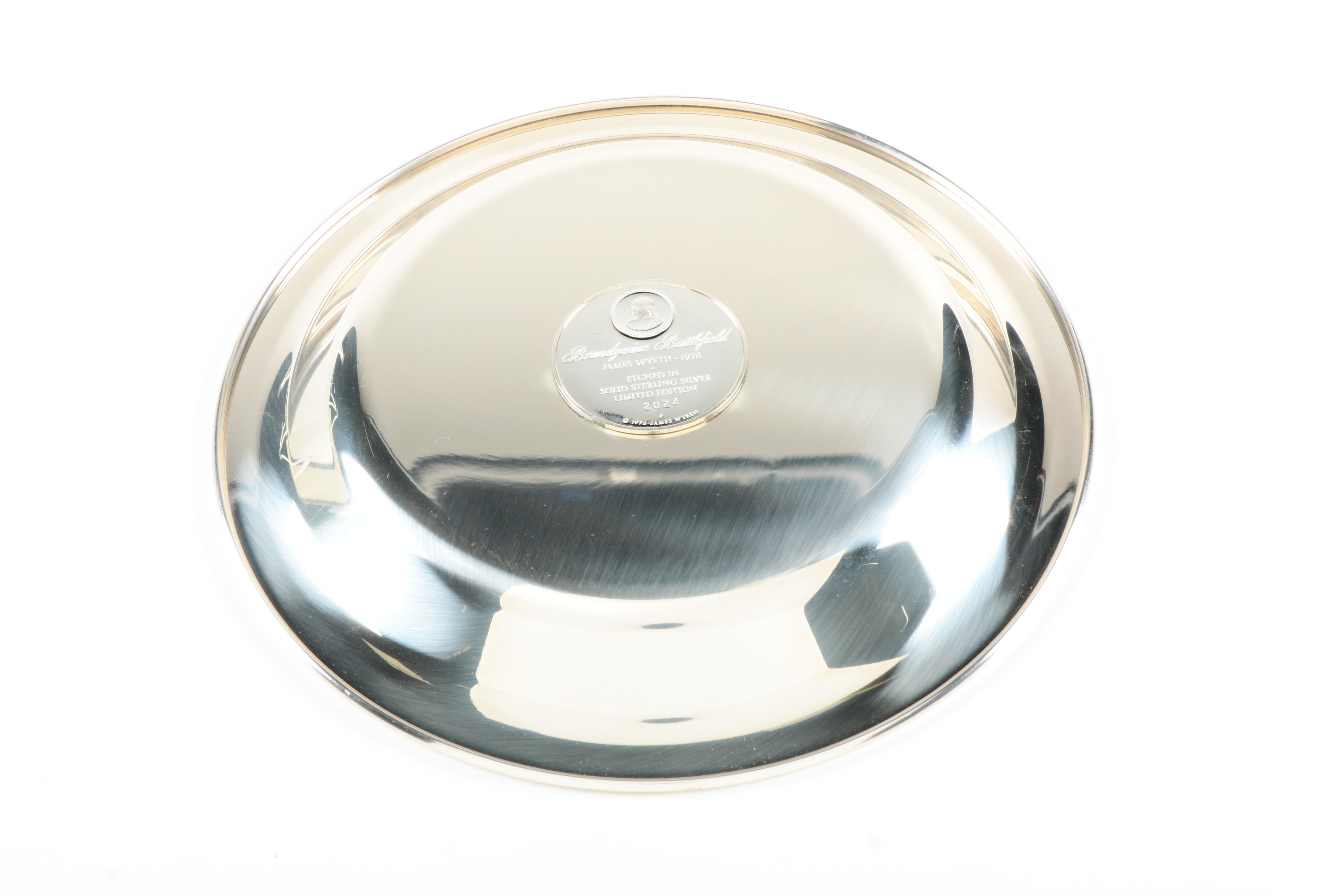 Franklin Mint Sterling Silver "Brandywine Battlefield" Decorative Plate