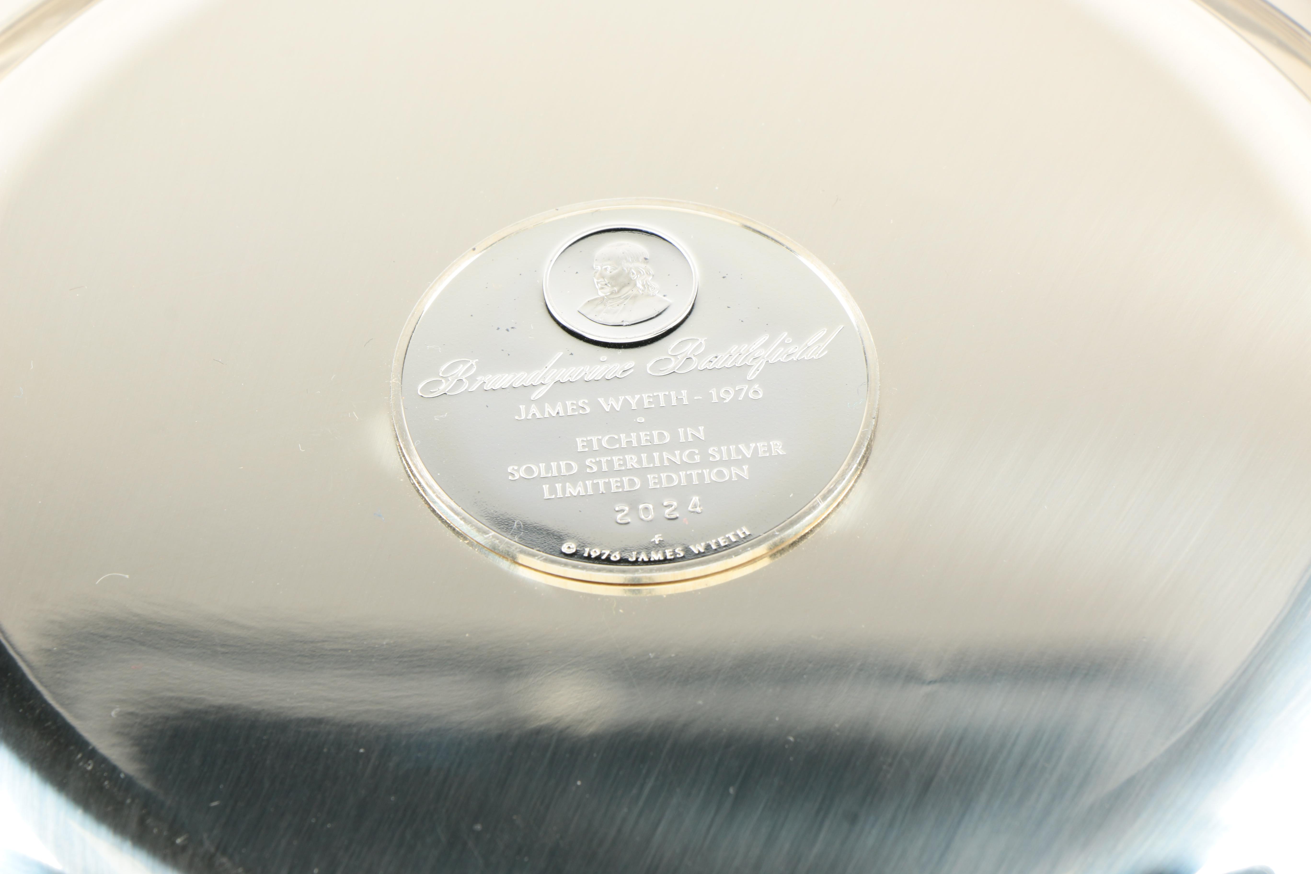 Franklin Mint Sterling Silver "Brandywine Battlefield" Decorative Plate