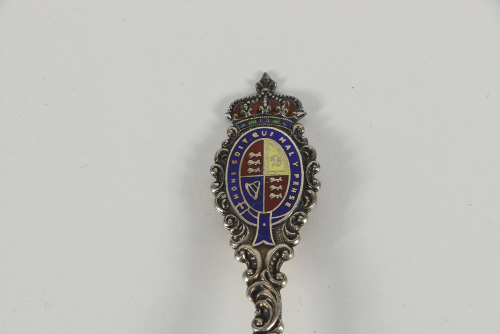Sterling Silver and Enamel Souvenir Spoons