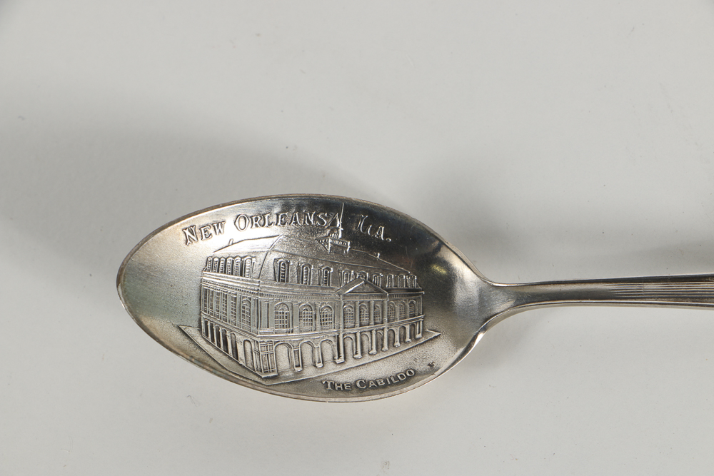 Collection of Eighteen Sterling Silver Travel Souvenir Spoons