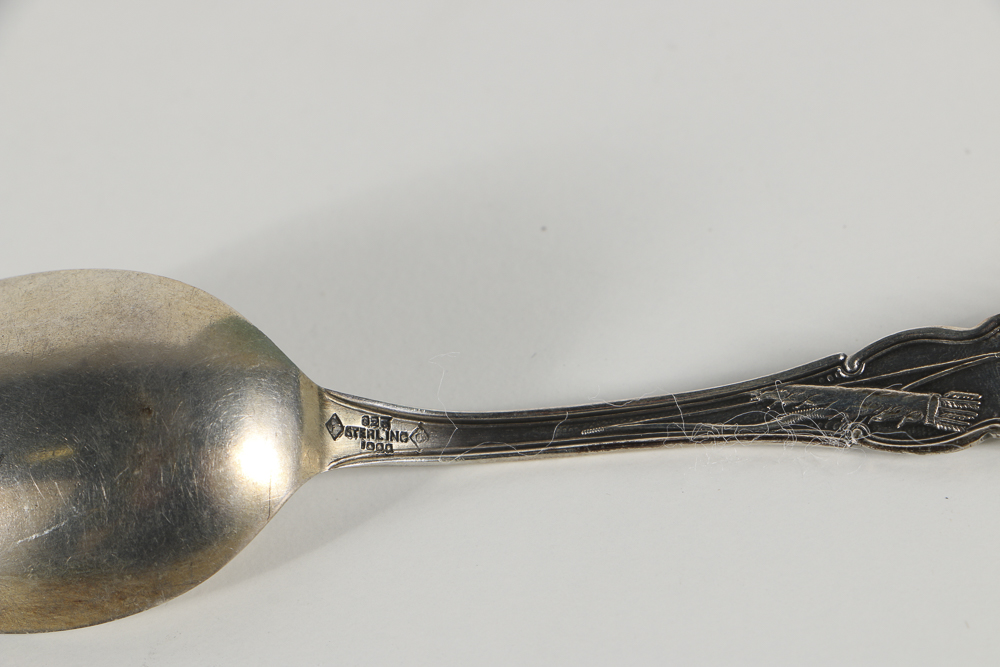 Collection of Eighteen Sterling Silver Travel Souvenir Spoons