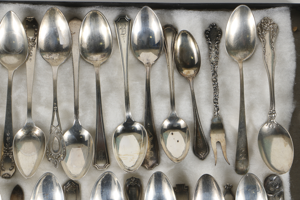 Assortment of Vintage Sterling Silver Spoons Featuring Whiting