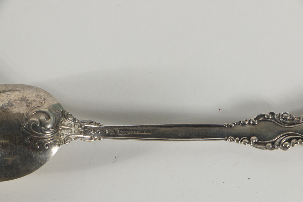 Assortment of Twenty-Four Sterling Silver Spoons Including Whiting and More