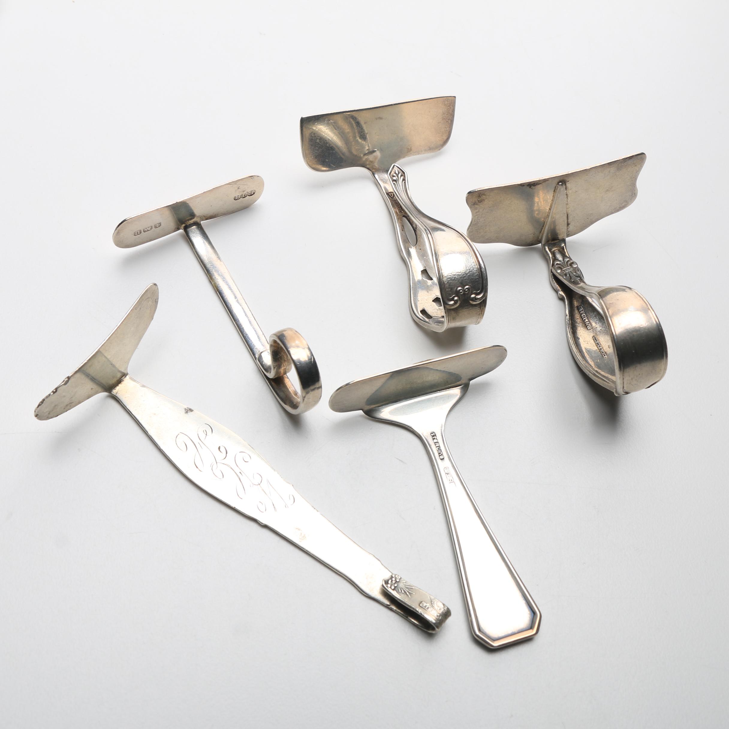 Sterling Silver Baby Spoons, Pushers and a Teething Ring