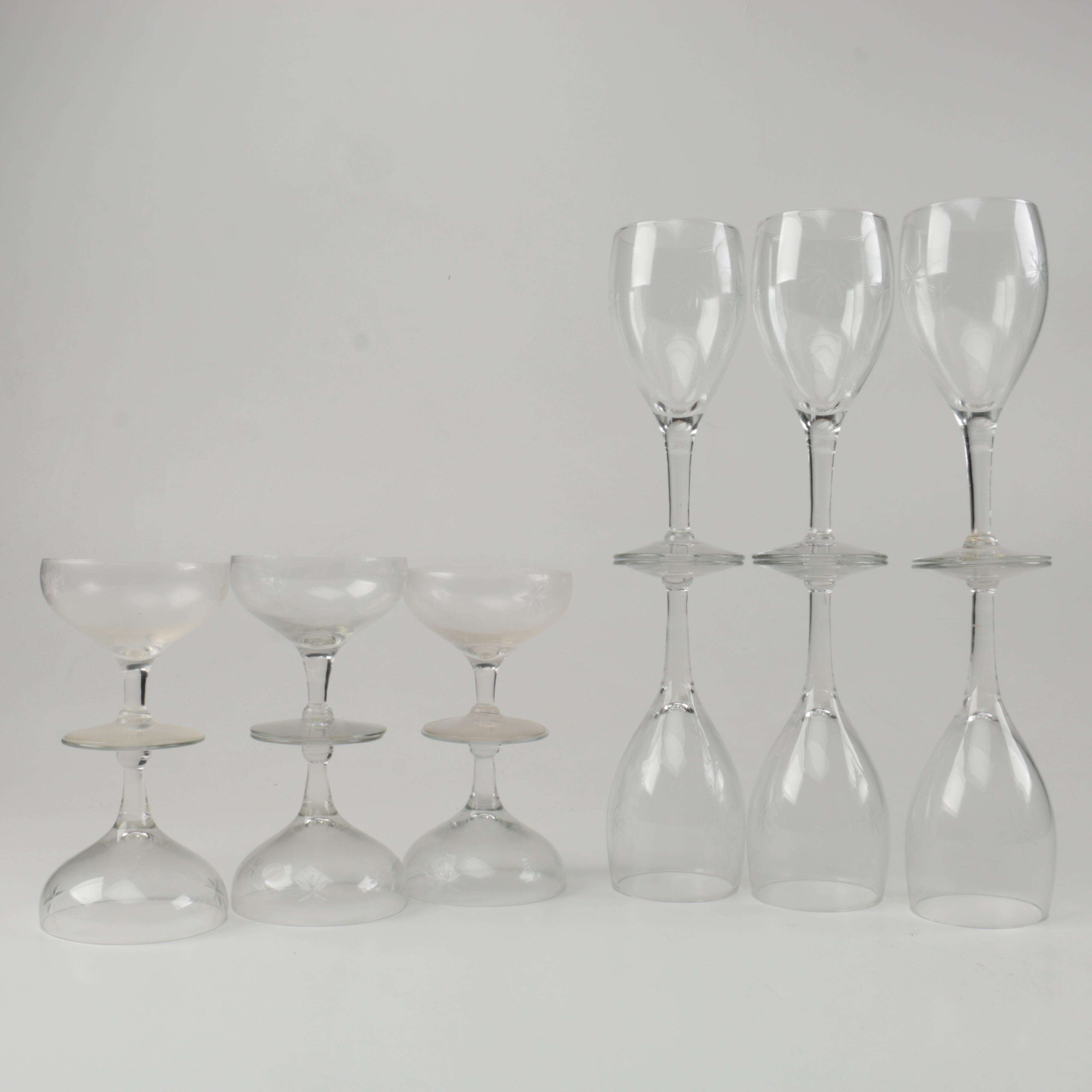 Vintage Sherbet and Wine Glasses